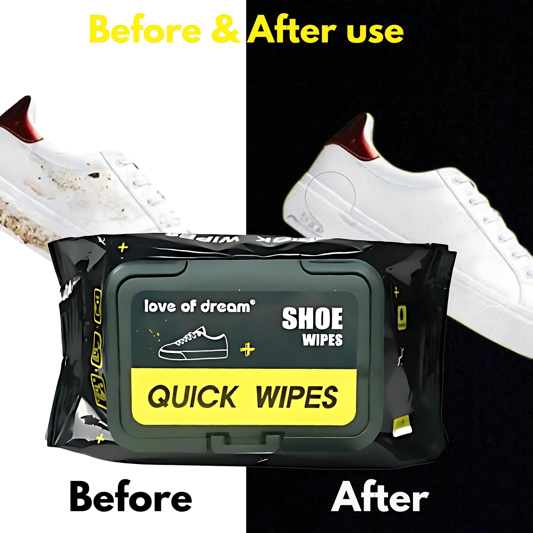 Shoe Cleaning Wipes (60 Count)