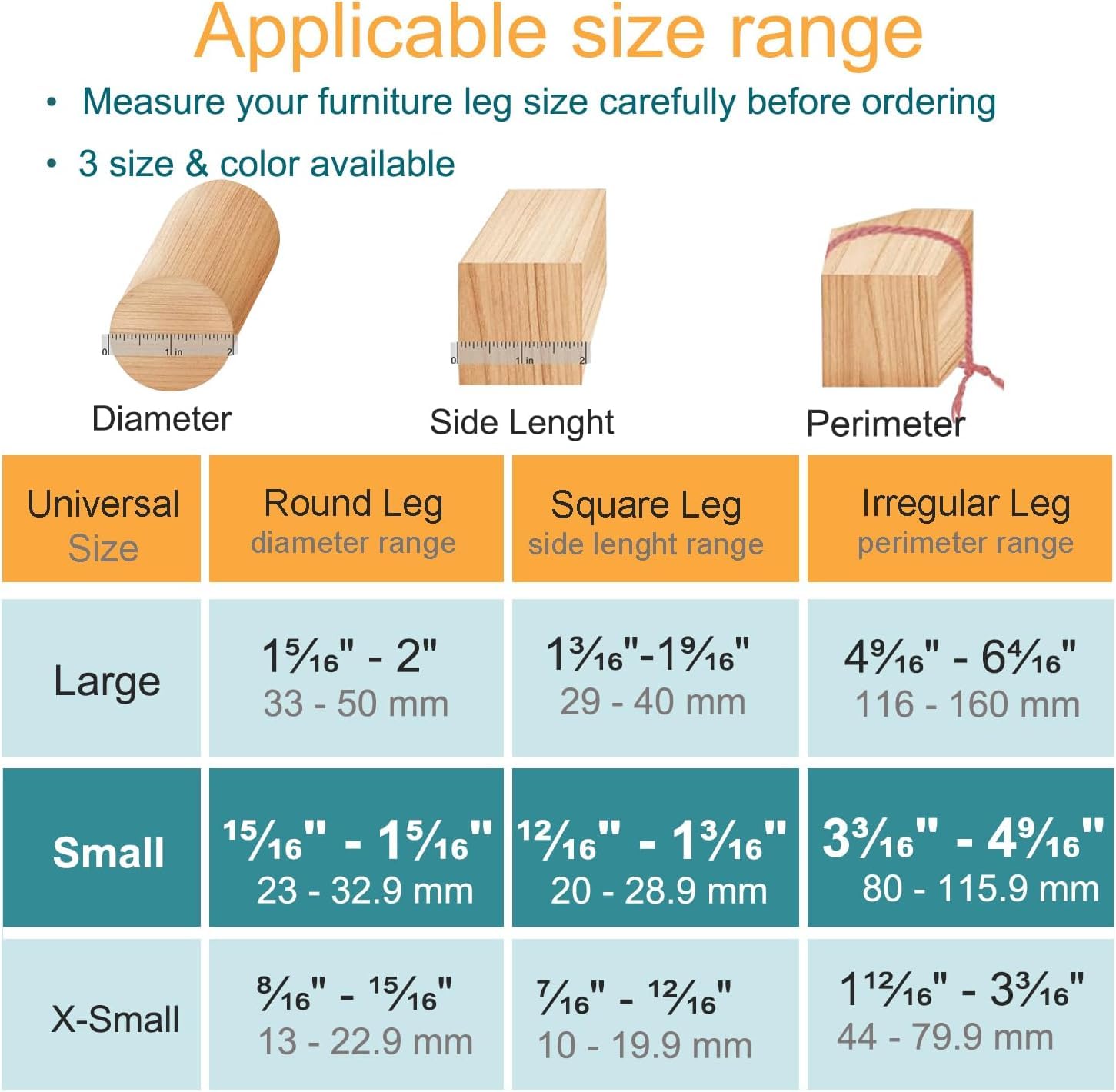 32 Pcs Chair Leg Floor Protectors for Hardwood Floors Black (32 Count)