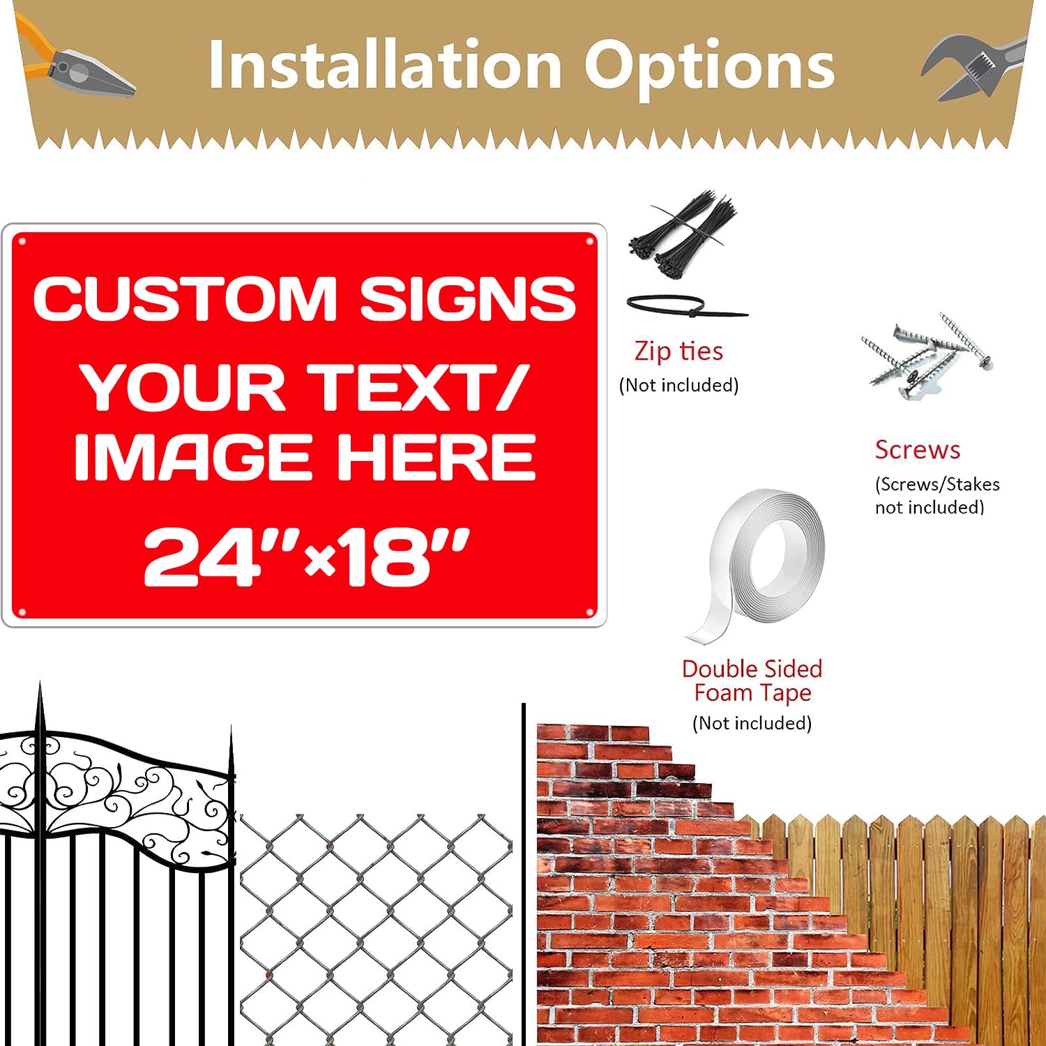 Personalized Aluminum Weatherproof Metal Signs