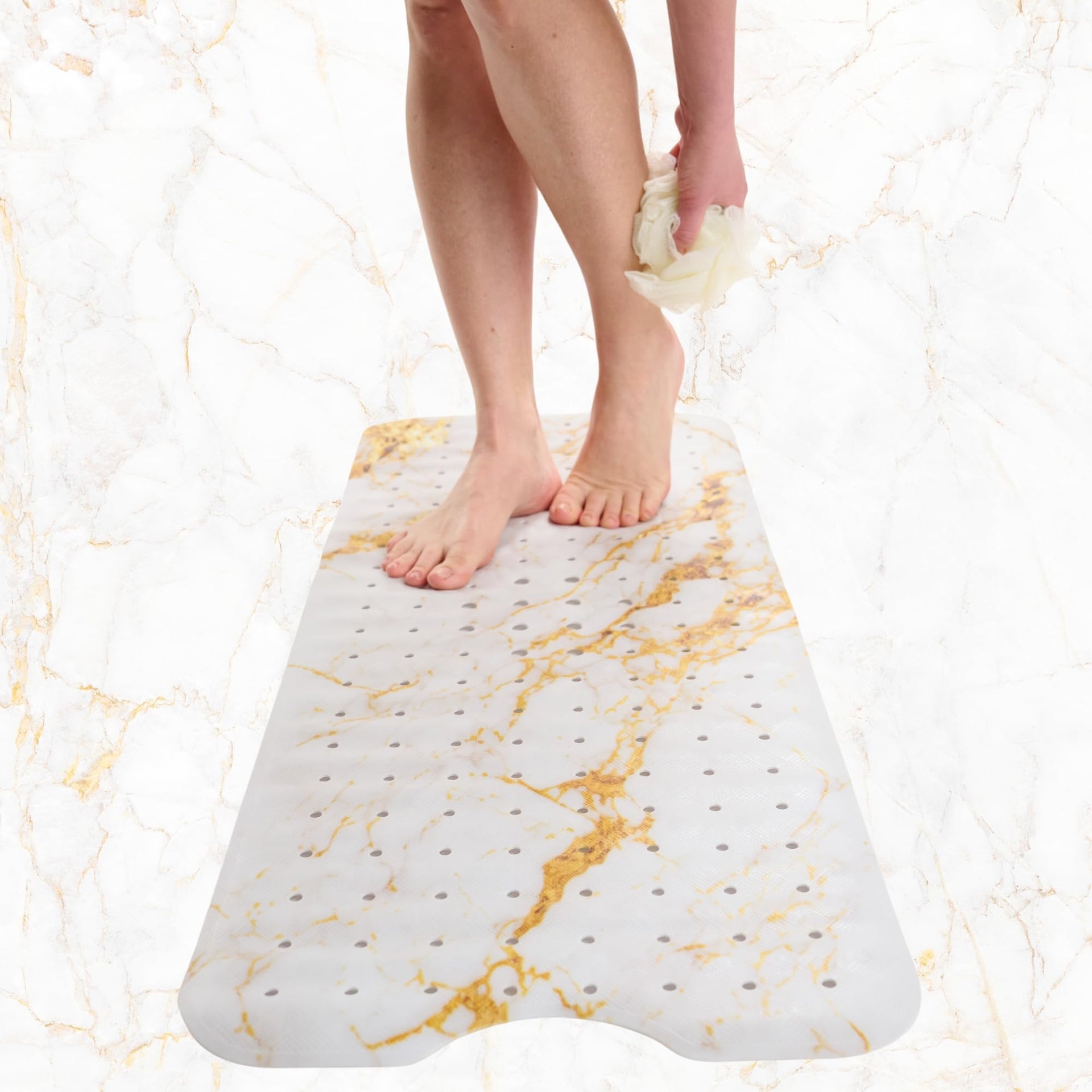 Non Slip Bath & Shower Mat 40x16 Extra Long