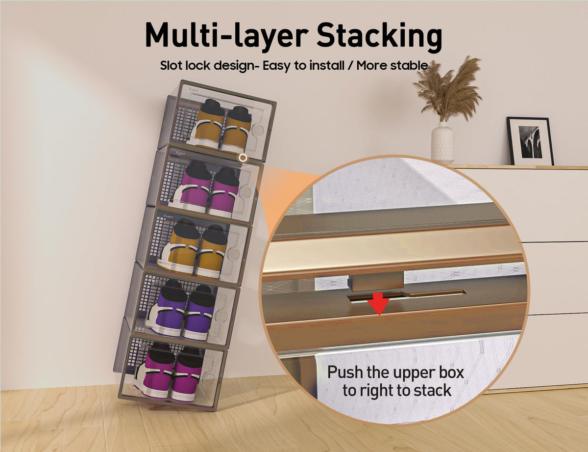 X Large Shoe Storage Boxes 12 Pack (12 Count)