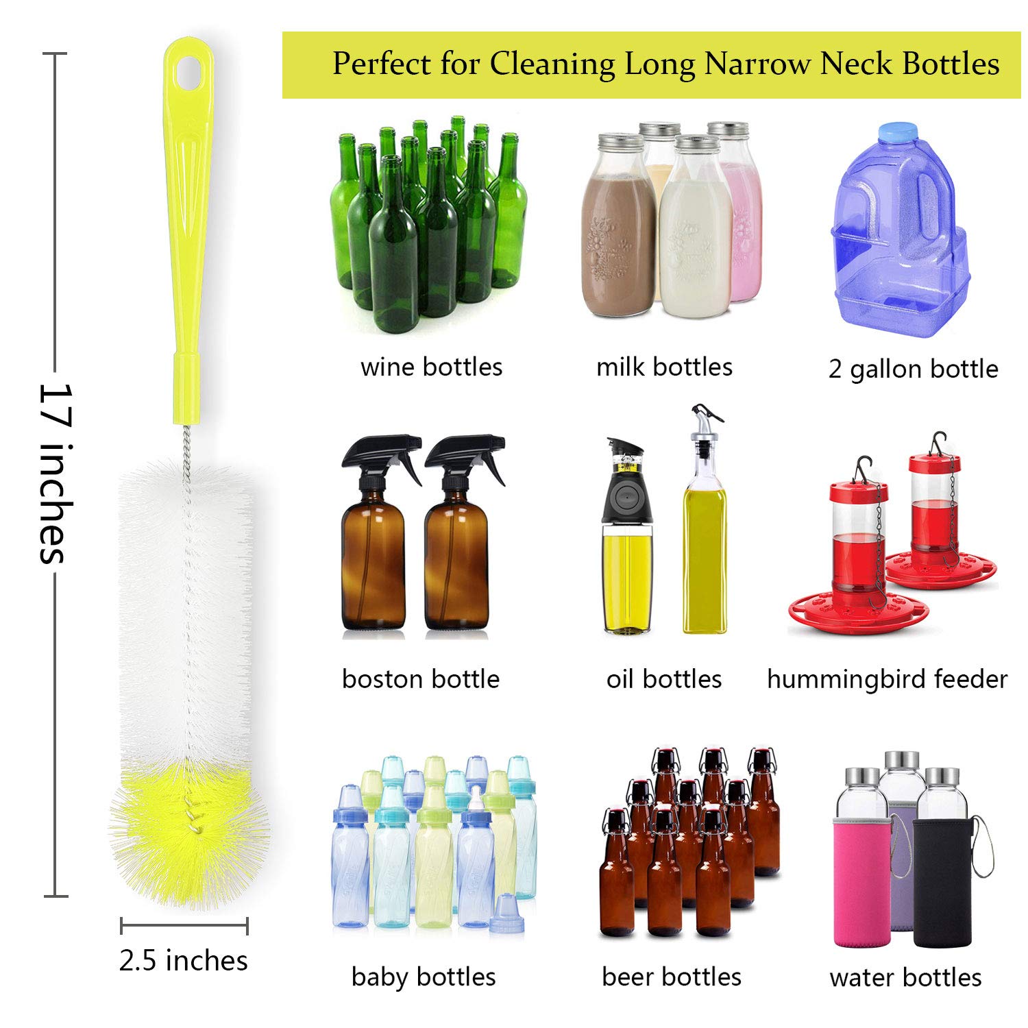 8 Pack Bottle Cleaning Brush Set