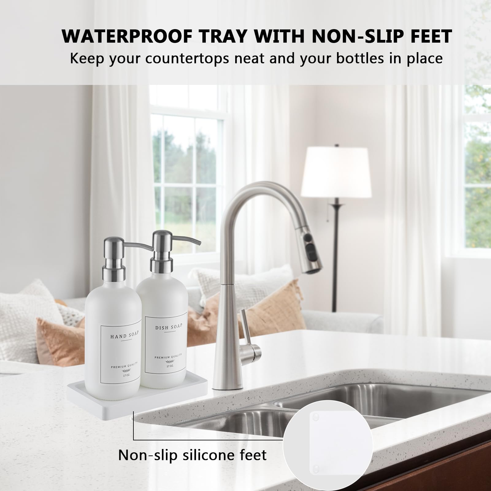 Thick Glass Soap Dispenser (2 Count)