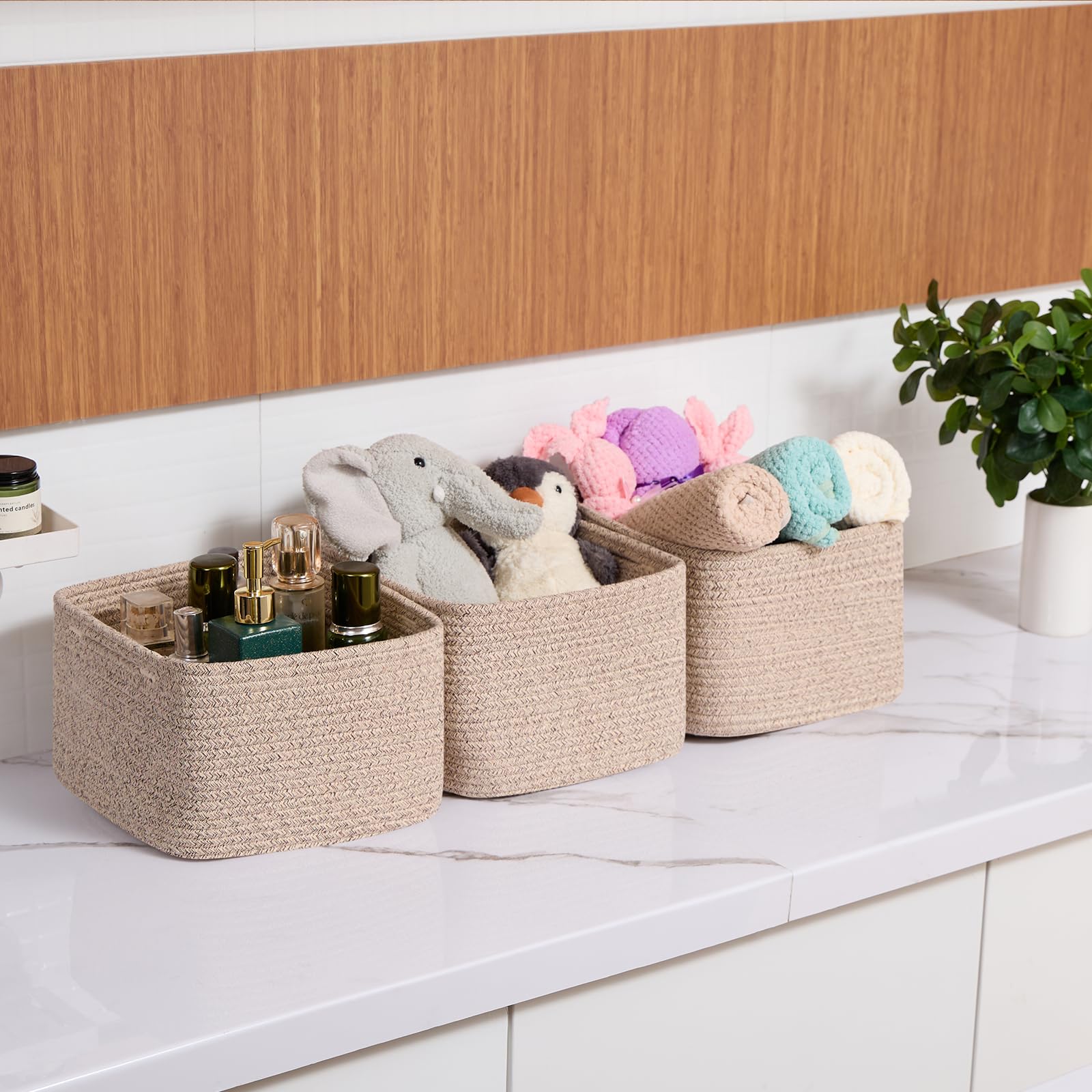 Small Organizing Baskets for Cubes Shelf (3 Count)