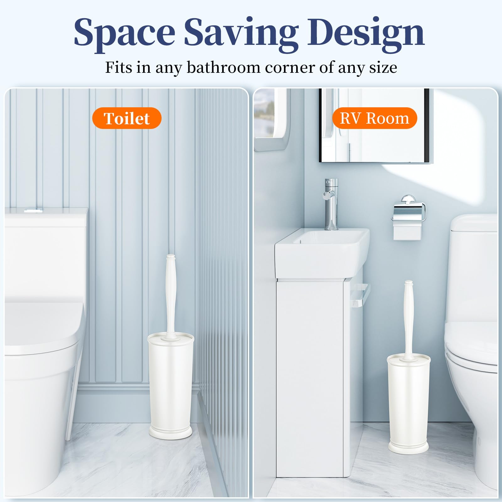 Toilet Bowl Brush Holder Set