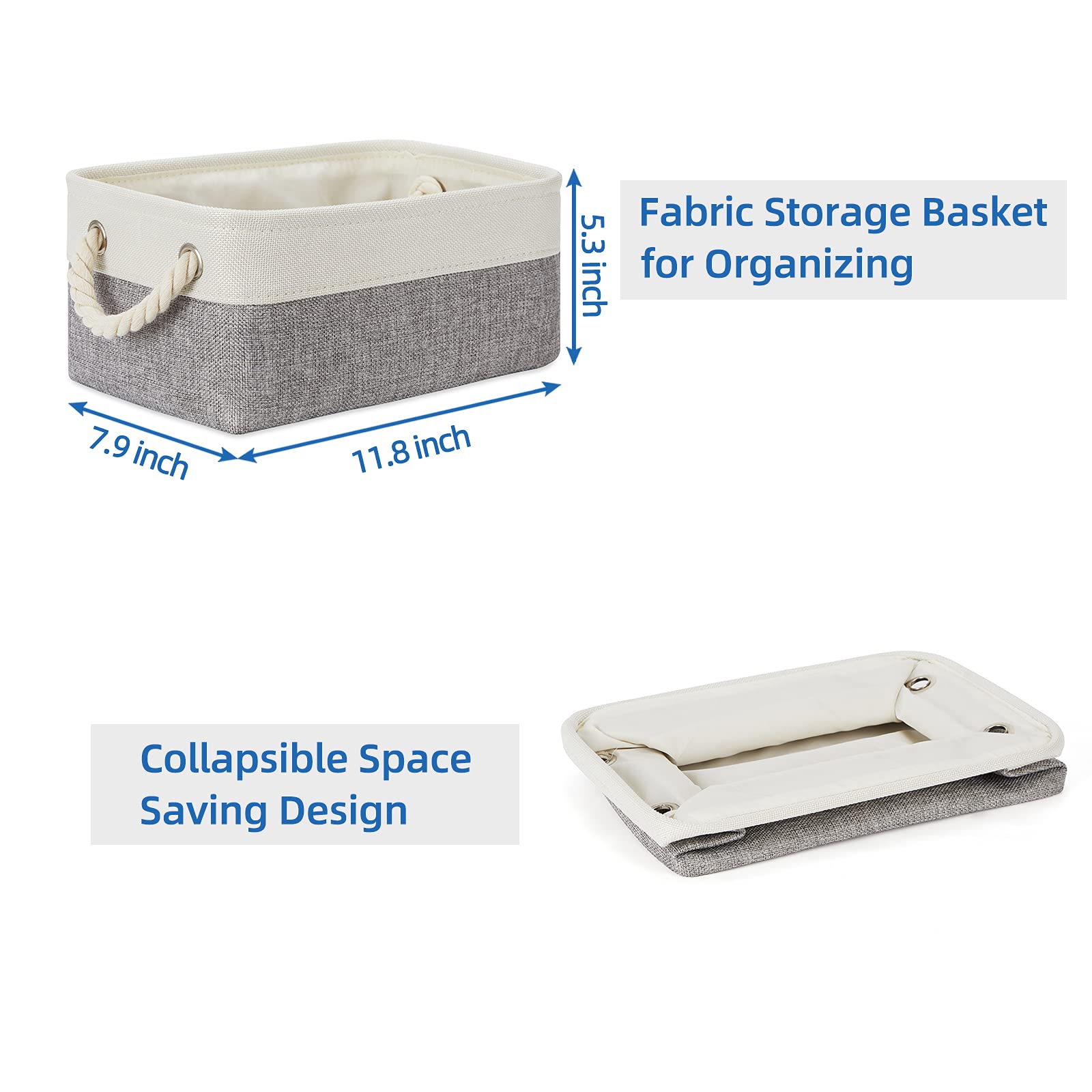 Small Storage Baskets for Organizing 6Pcs Small Storage Bins (6 Count)