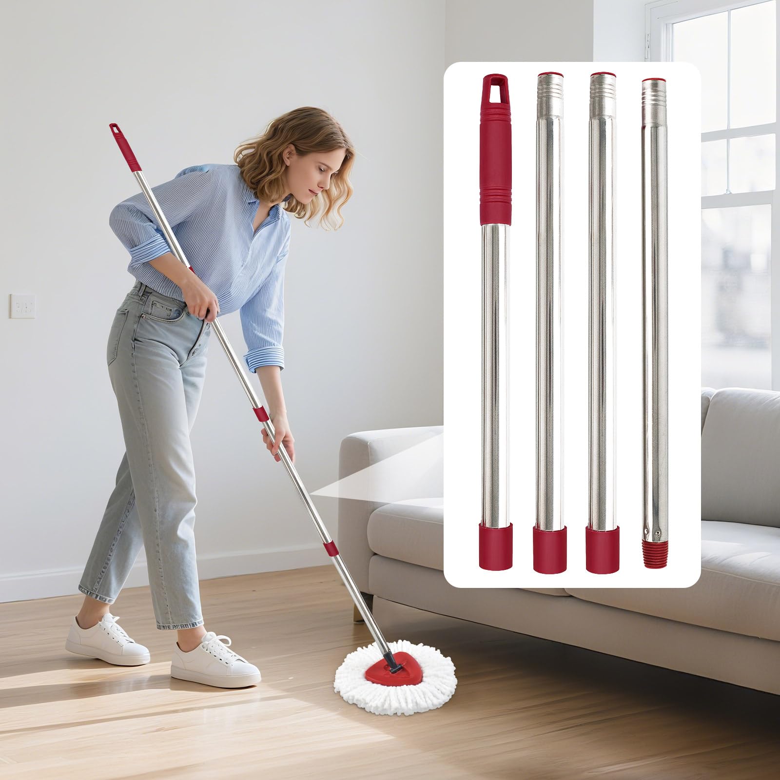 Mop Handle for Ocedar (4 Count)