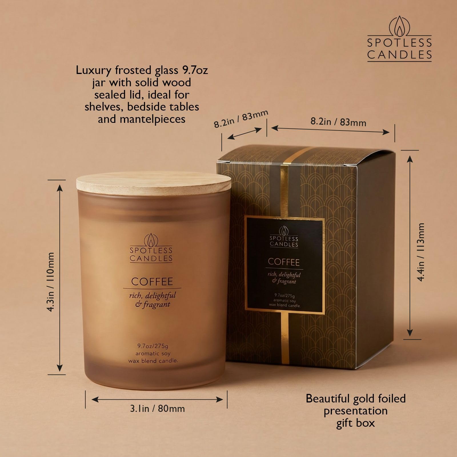 Coffee Candle; 9.7oz (9.7 Ounce)
