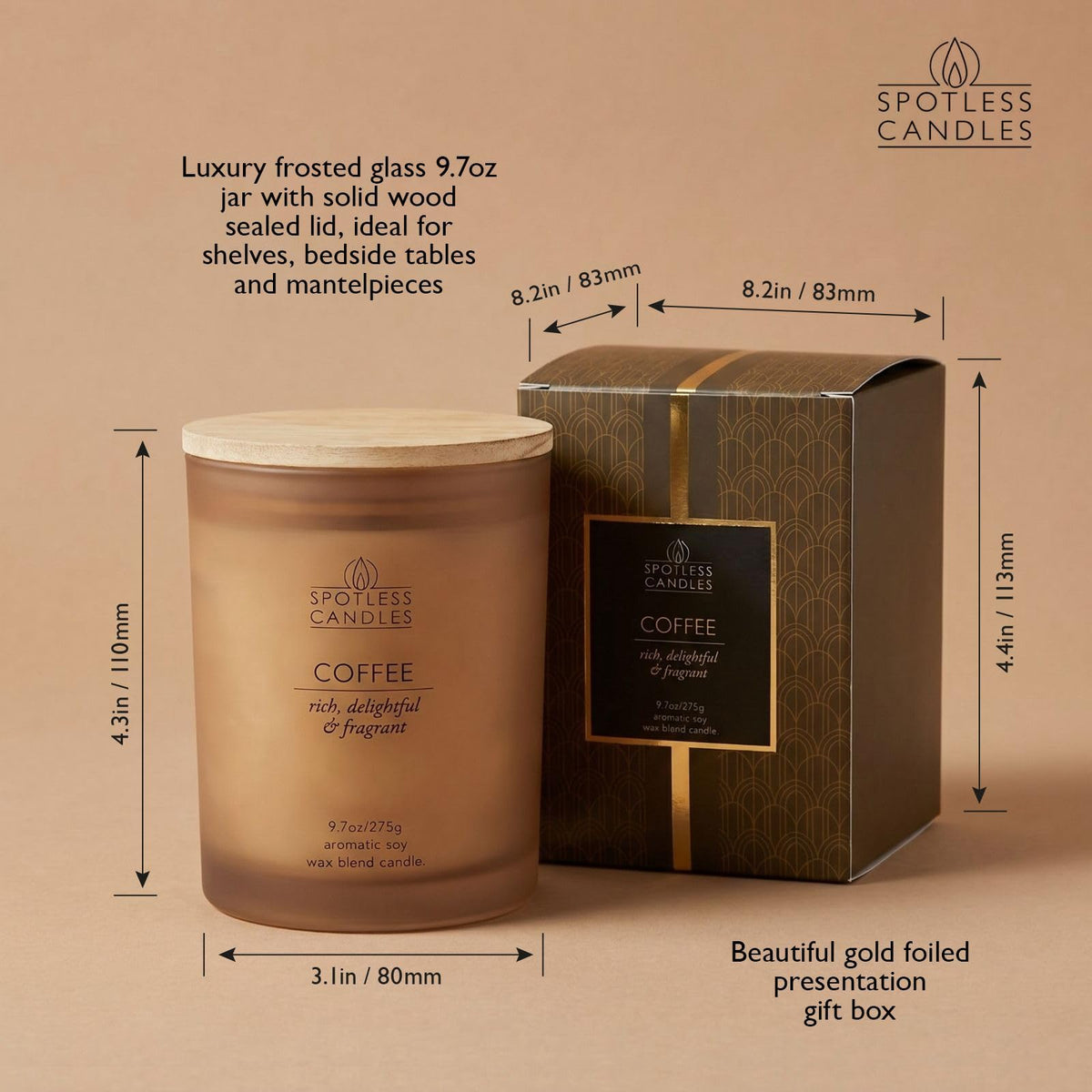 Coffee Candle; 9.7oz (9.7 Ounce)