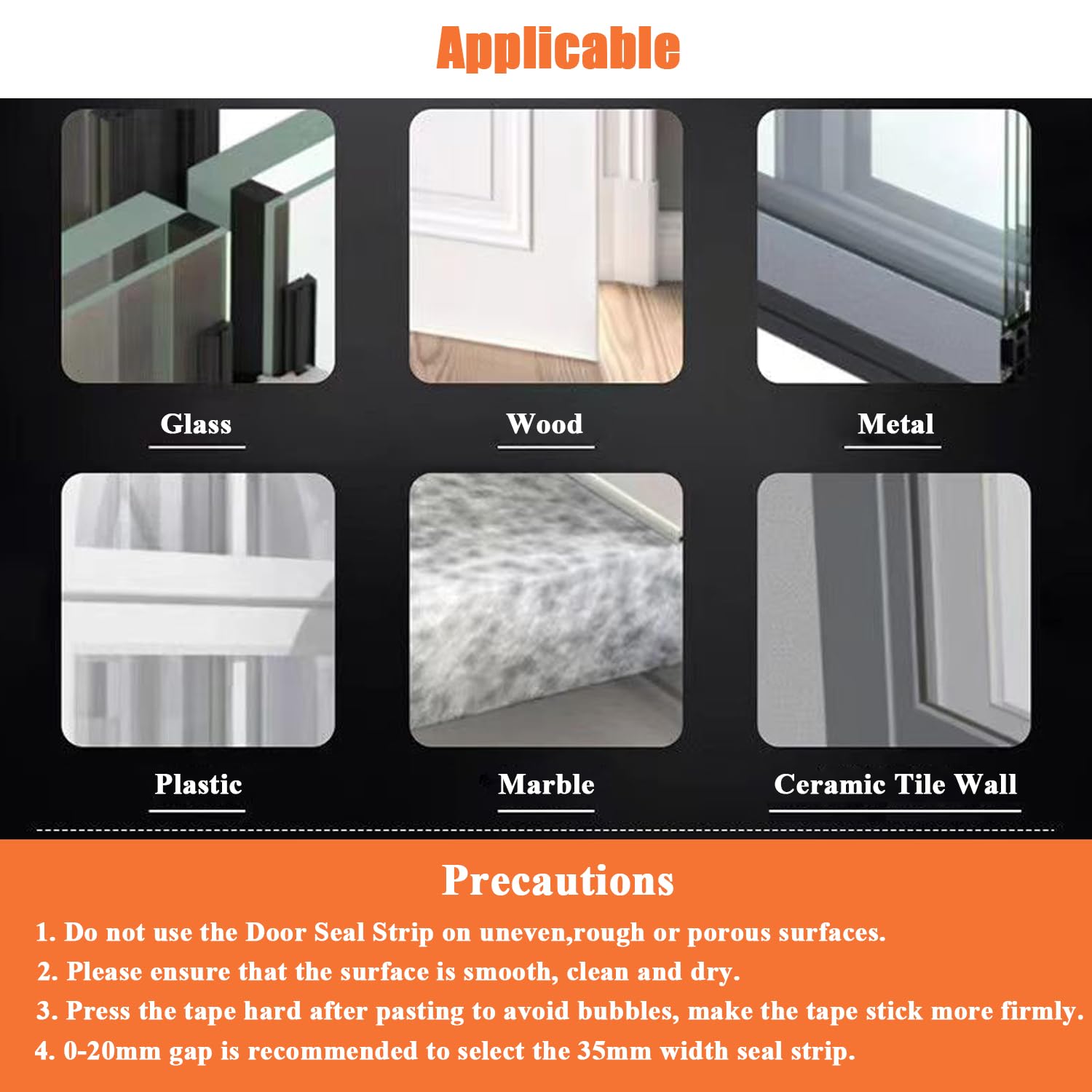 Silicone Weather Stripping Door Seal (16.4 Foot)