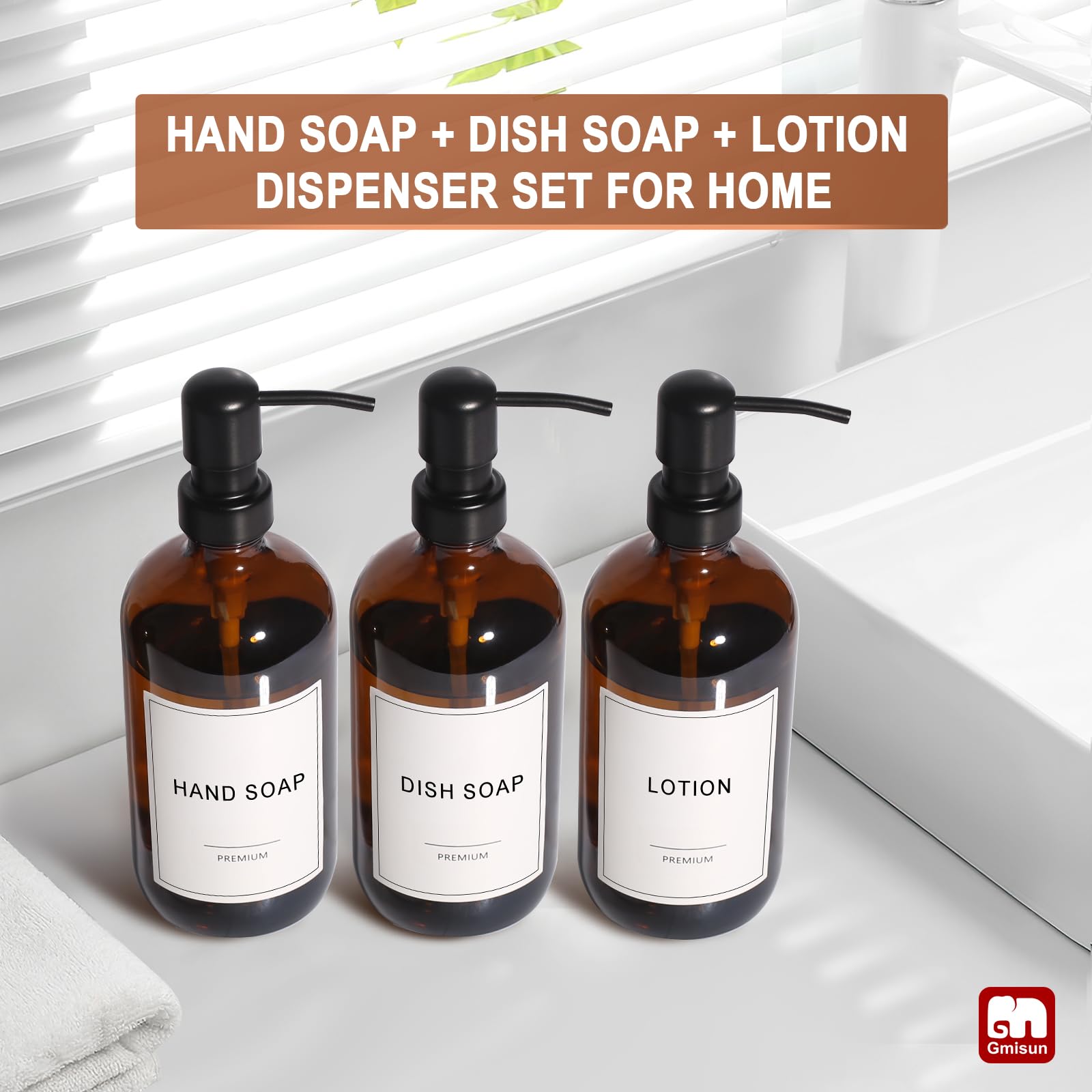 Shampoo and Conditioner Dispenser (3 Count)