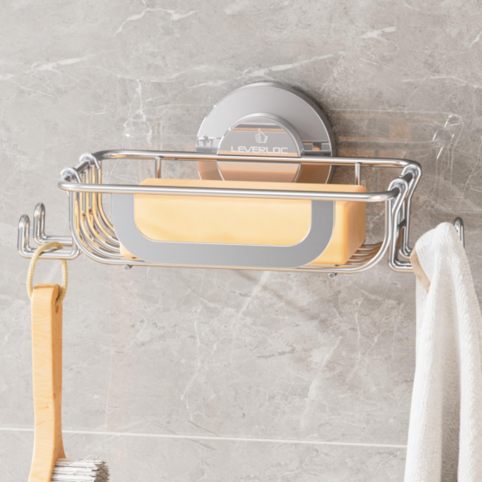 Bar Soap Holder with Hooks