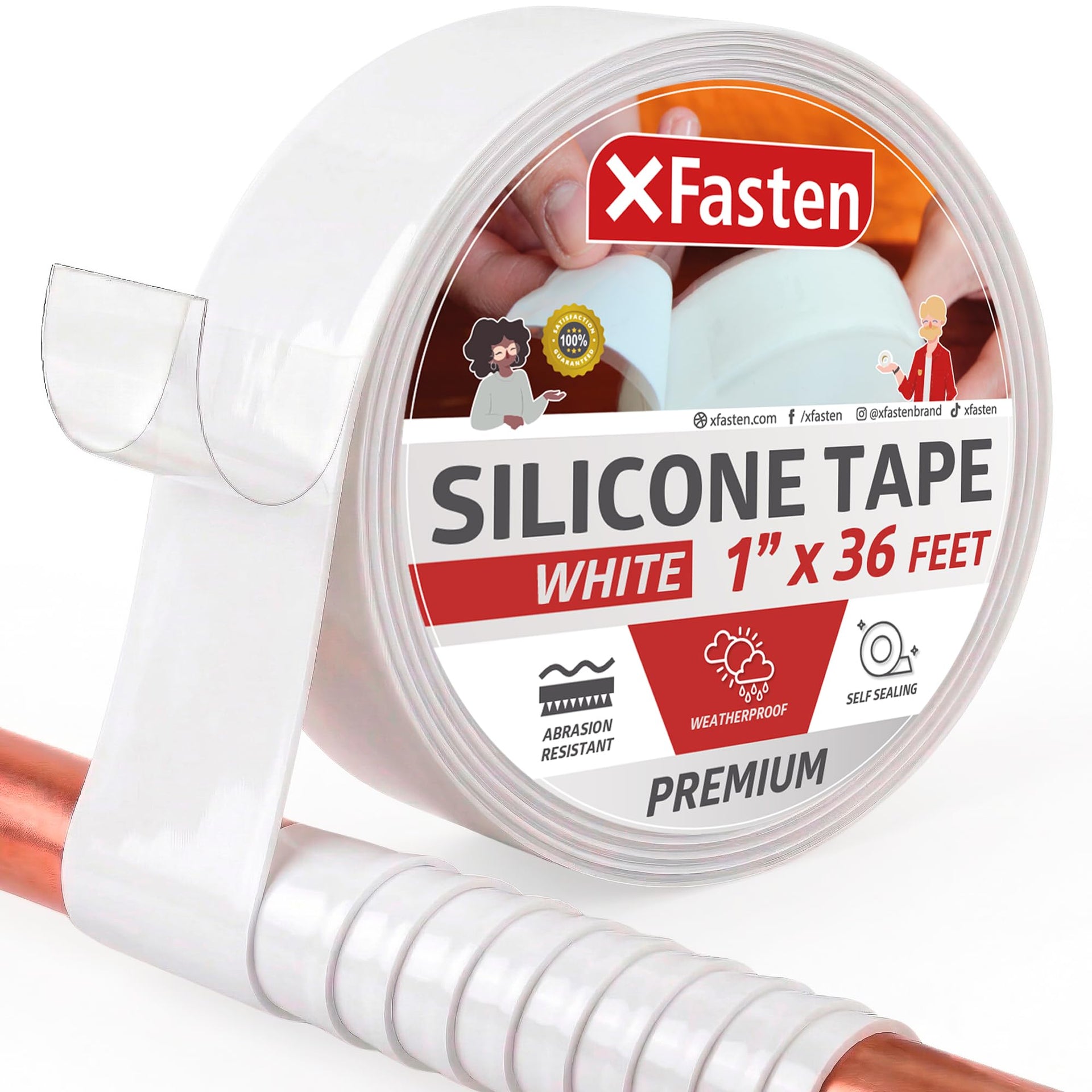 Self Fusing Silicone Tape Waterproof White (36 Foot)