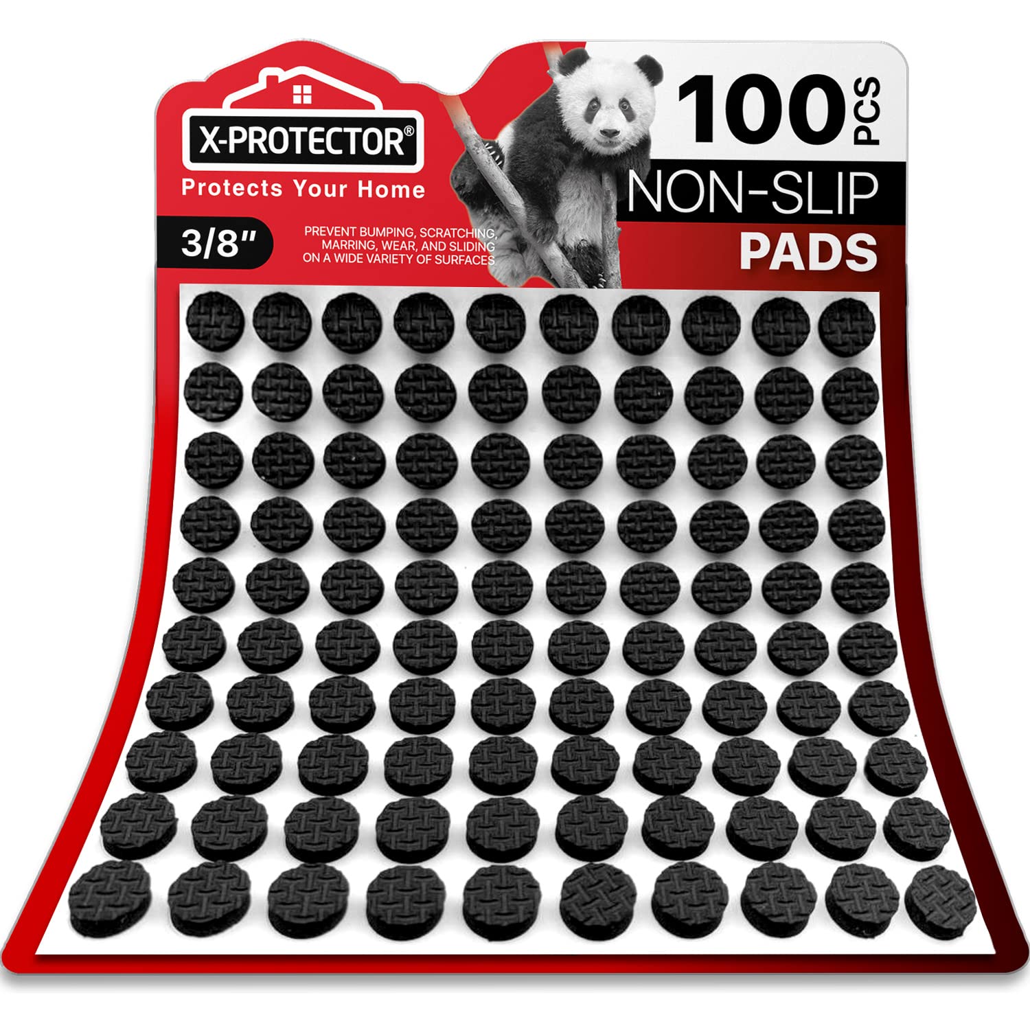 Cabinet Door Bumpers 100 PCS Small Black Rubber Pads 3 (100 Count)