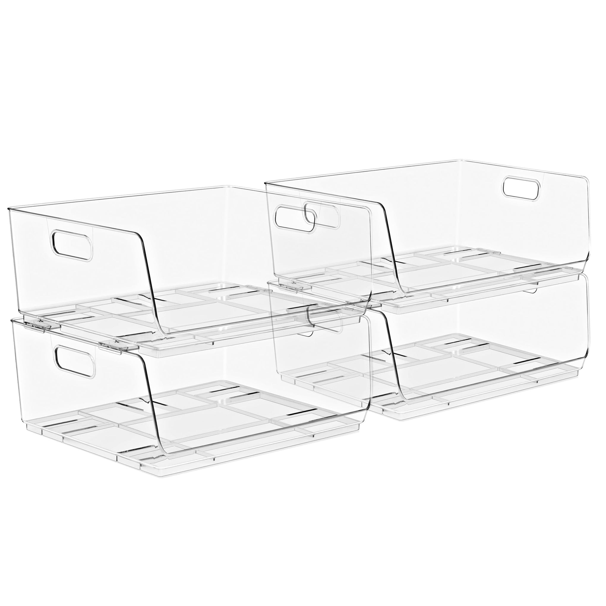 Stackable Storage Bins Open Front (4 Count)