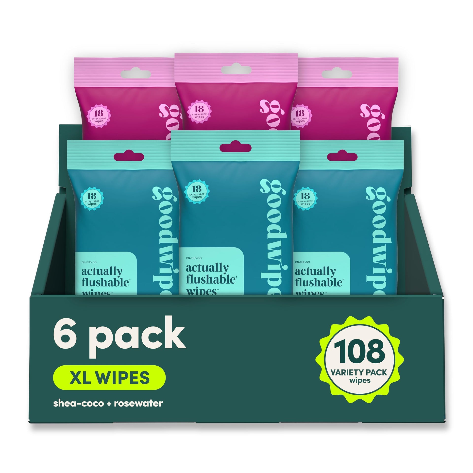 Flushable Wipes Travel Size (108 Count)