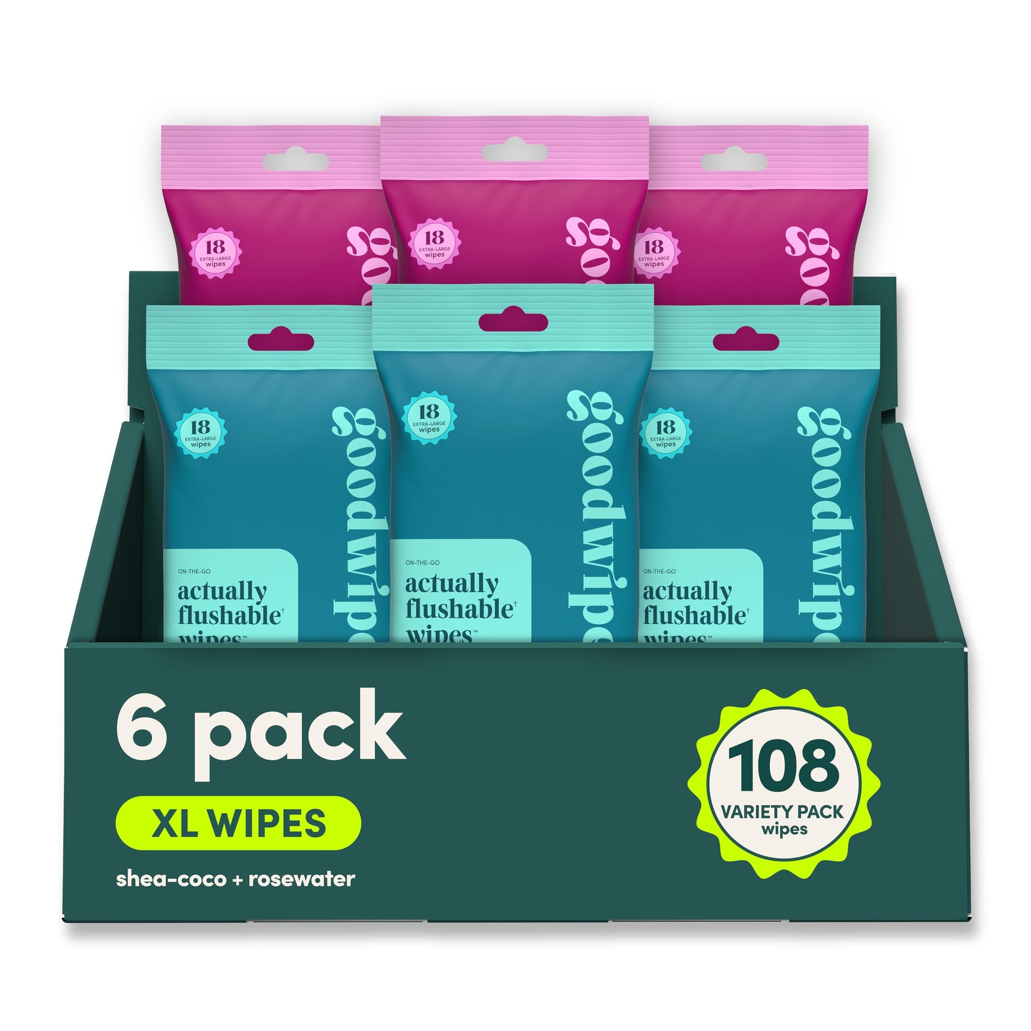 Flushable Wipes Travel Size (108 Count)