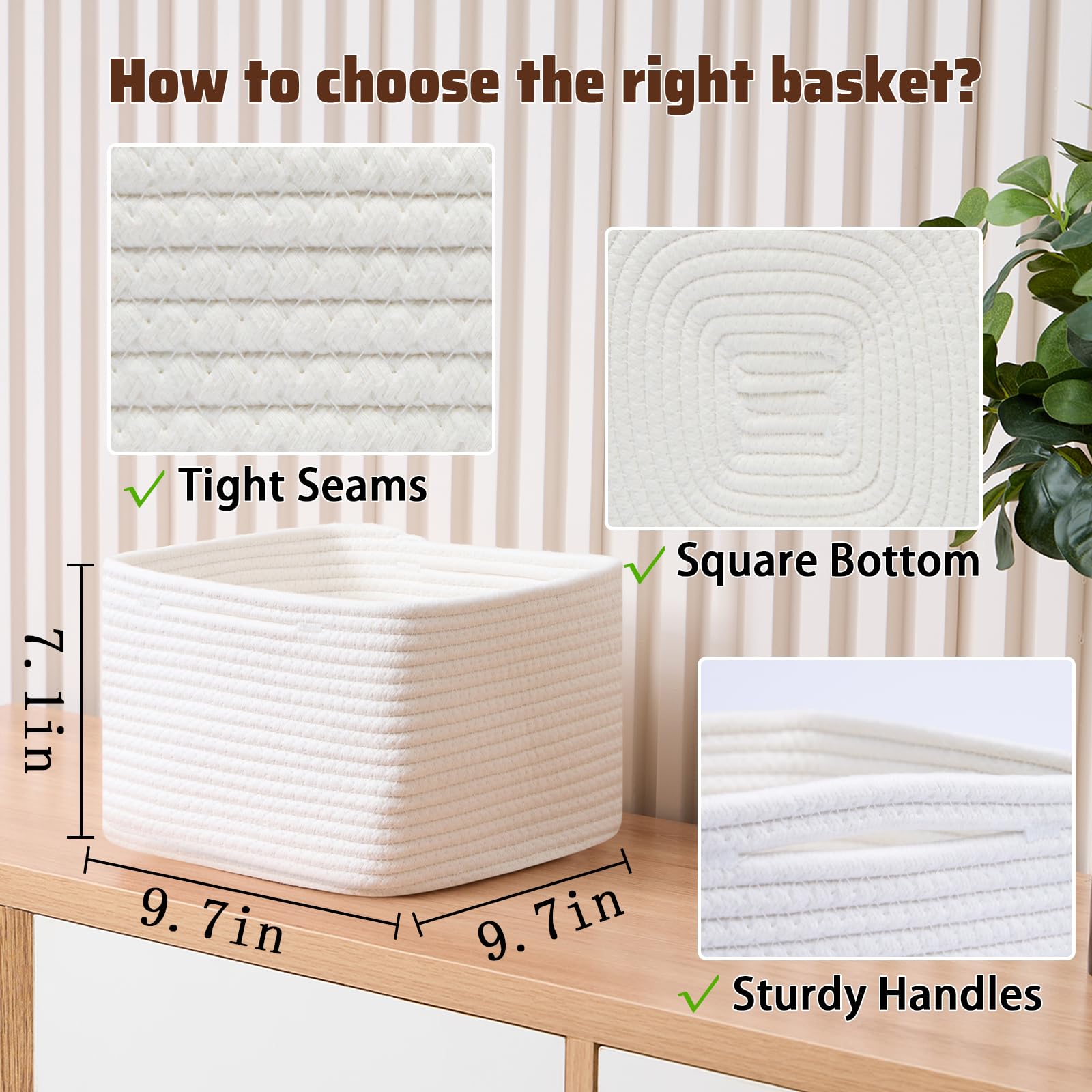 Small Organizing Baskets for Cubes Shelf (3 Count)