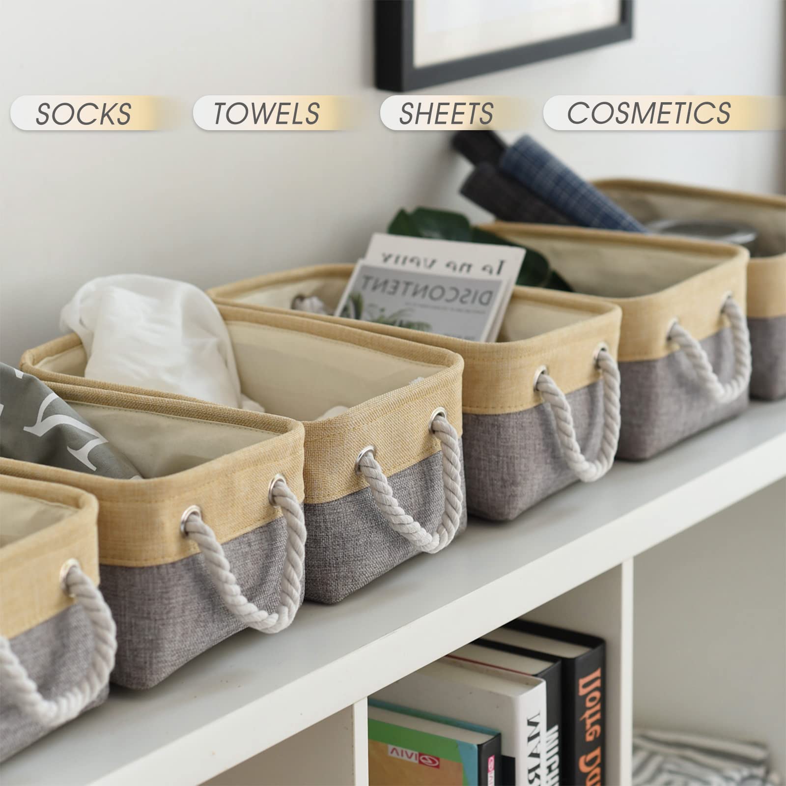 Organization and Storage Bins for Shelves (6 Count)