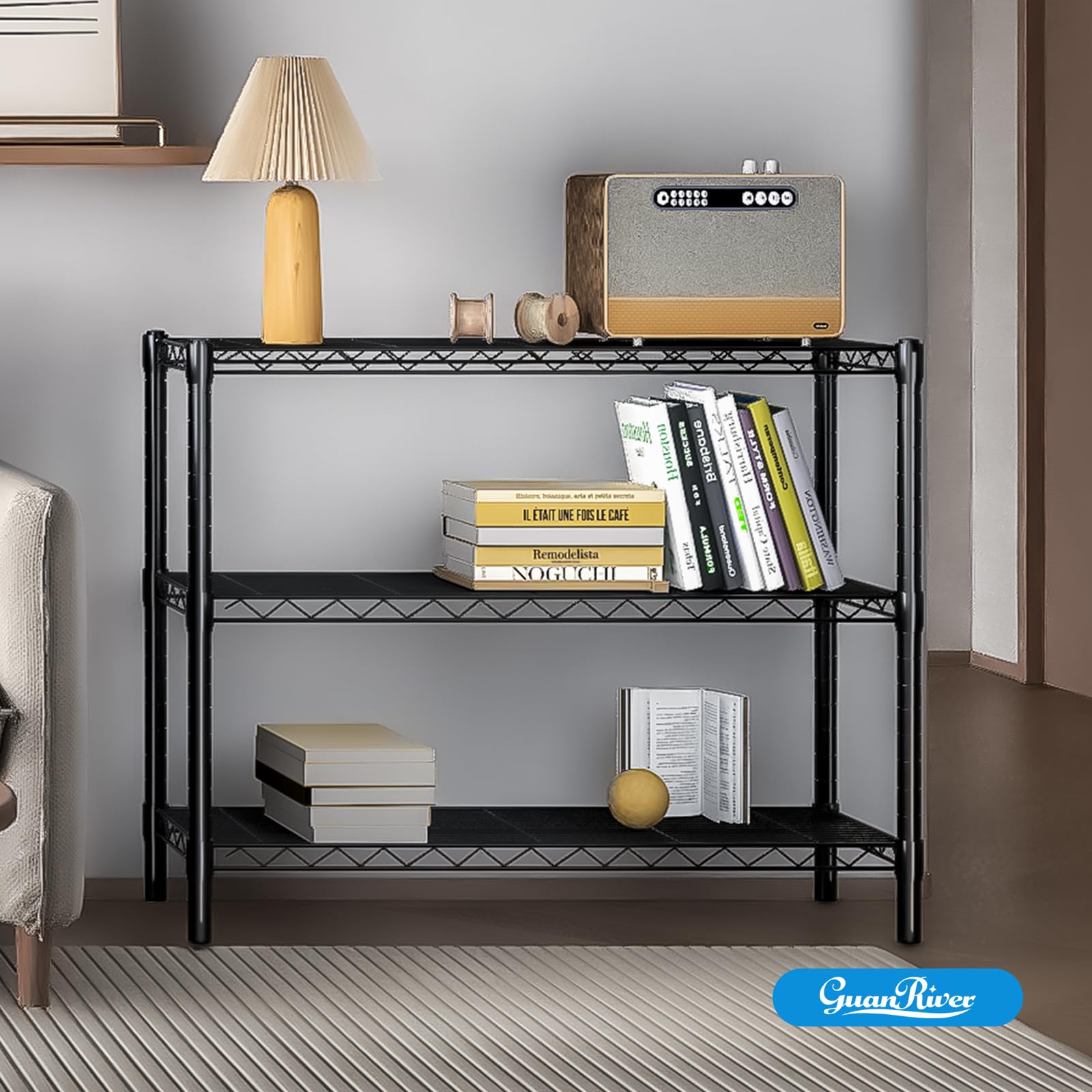 3 Shelf Adjustable Metal Wire Shelving