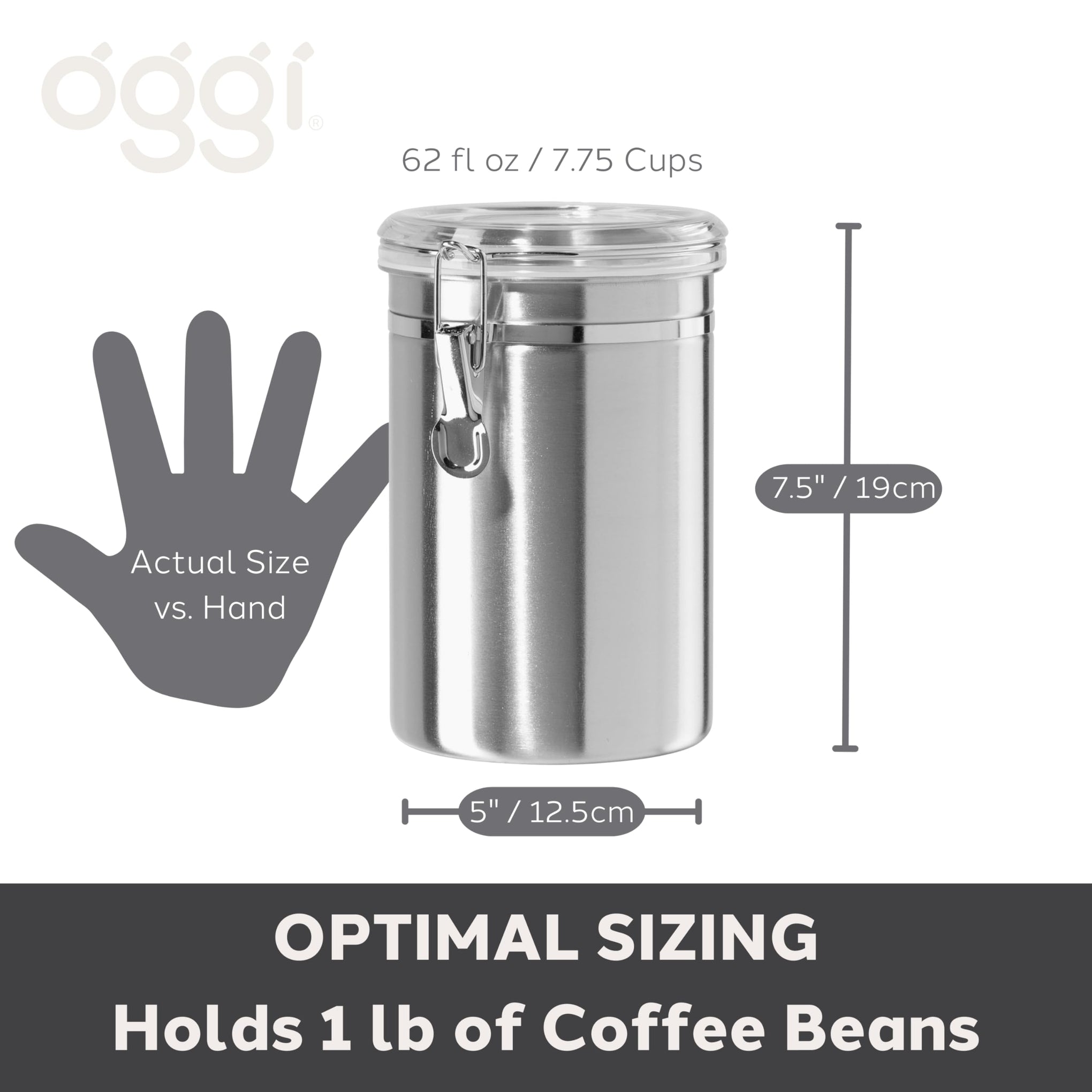 Stainless Steel Kitchen Canister 62 fl oz