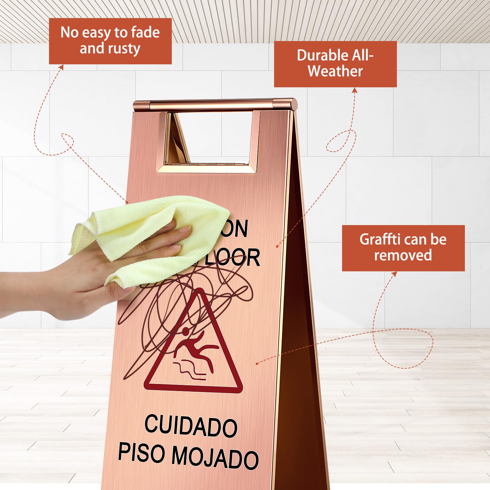 2 Pcs Wet Floor Sign (2 Count)