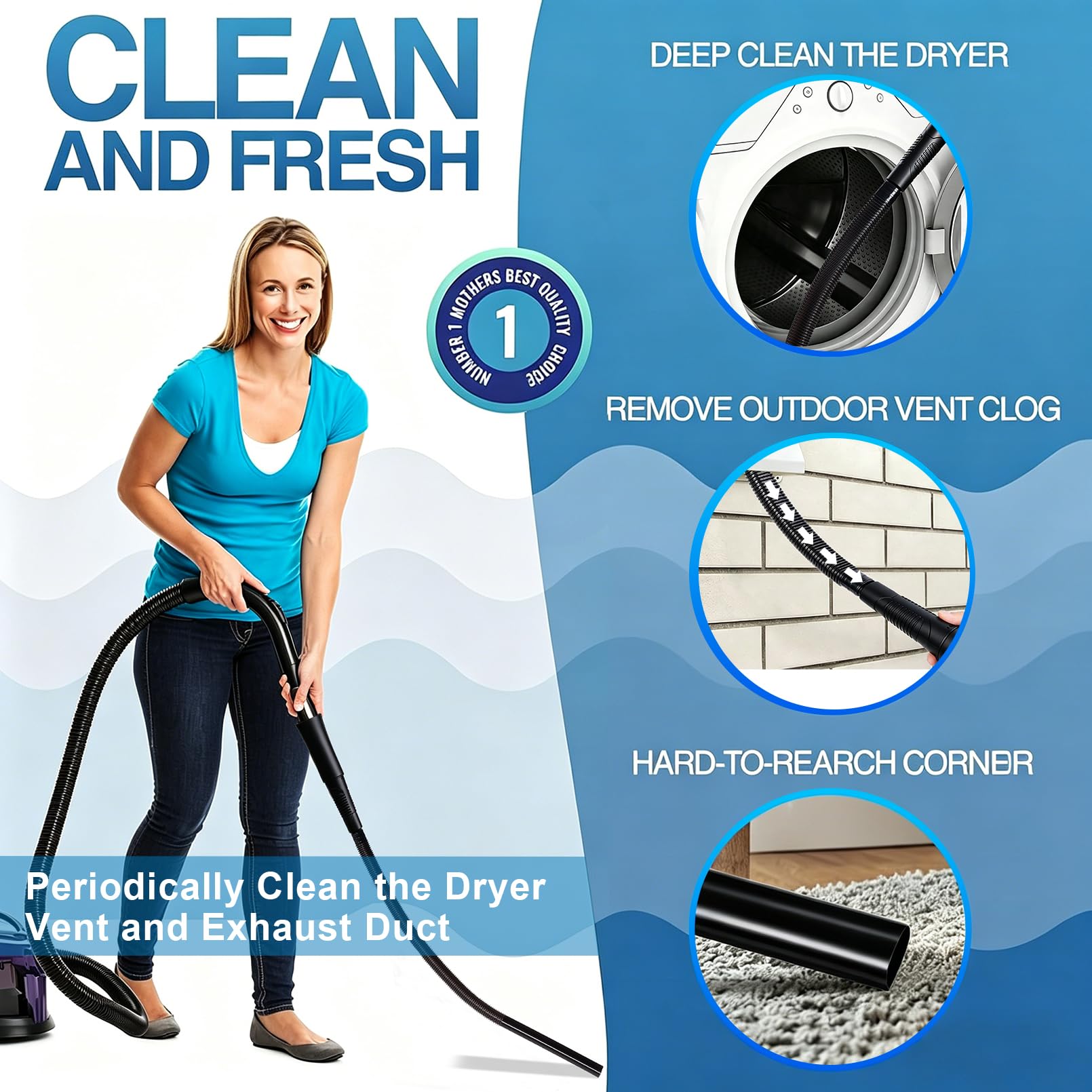3 Pieces Dryer Vent Cleaner Kit (16 Ounce)