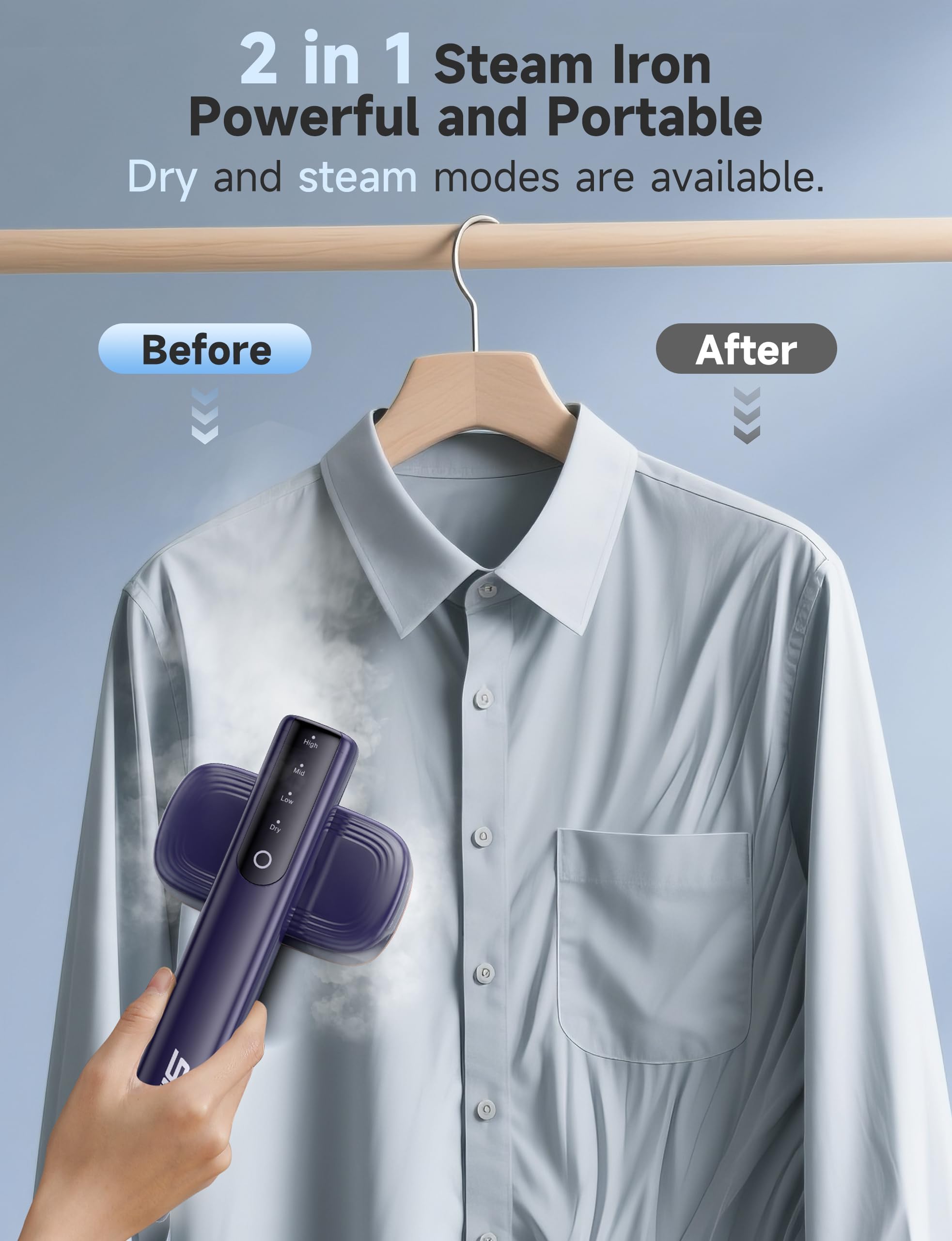 Portable Travel Steamer for Clothes