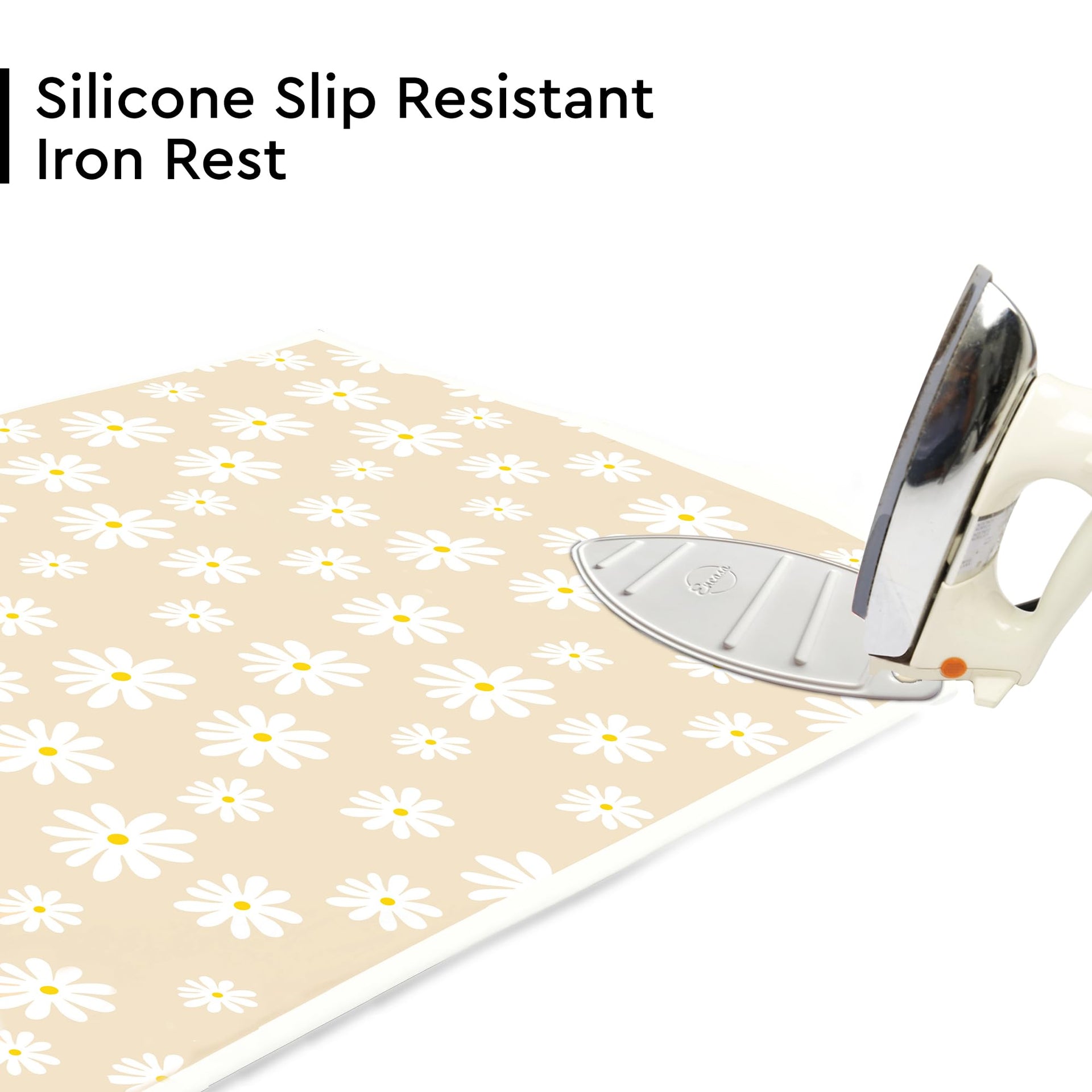 Ironing Mat Heat Resistant Pad 48"x28" Daisy Beige
