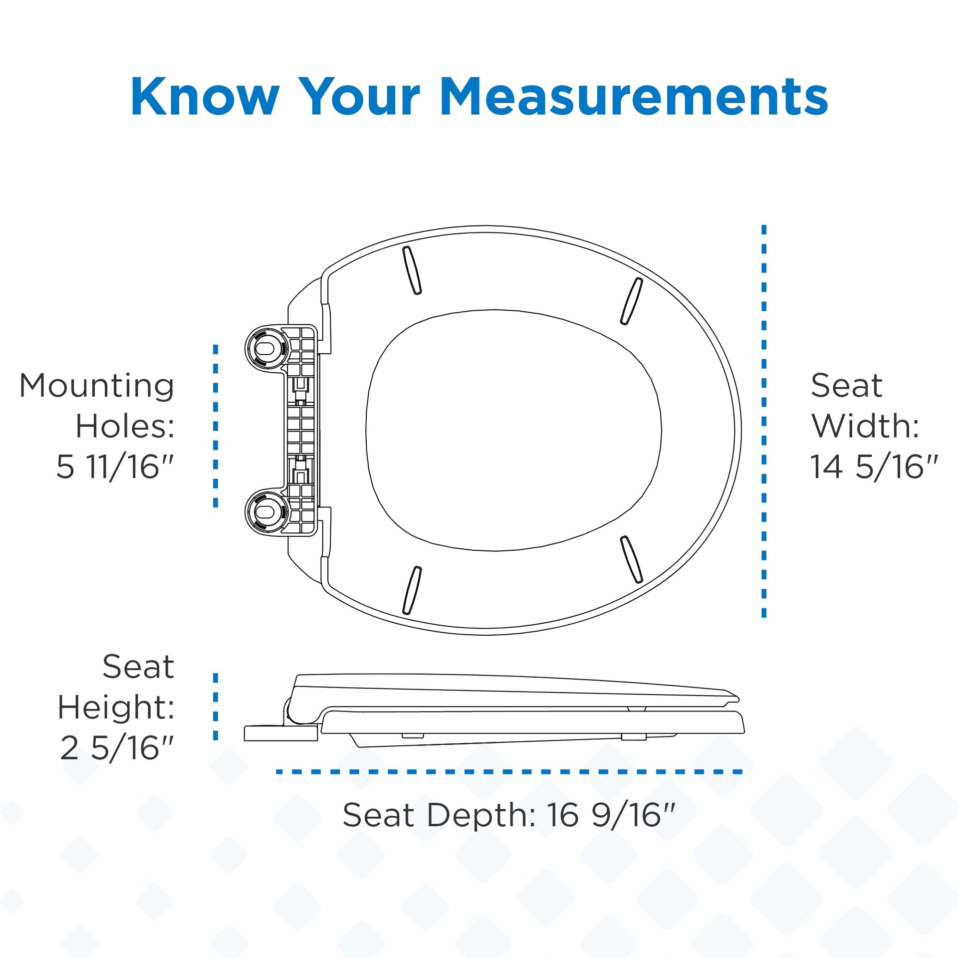 Round Front Toilet Seat with Cover