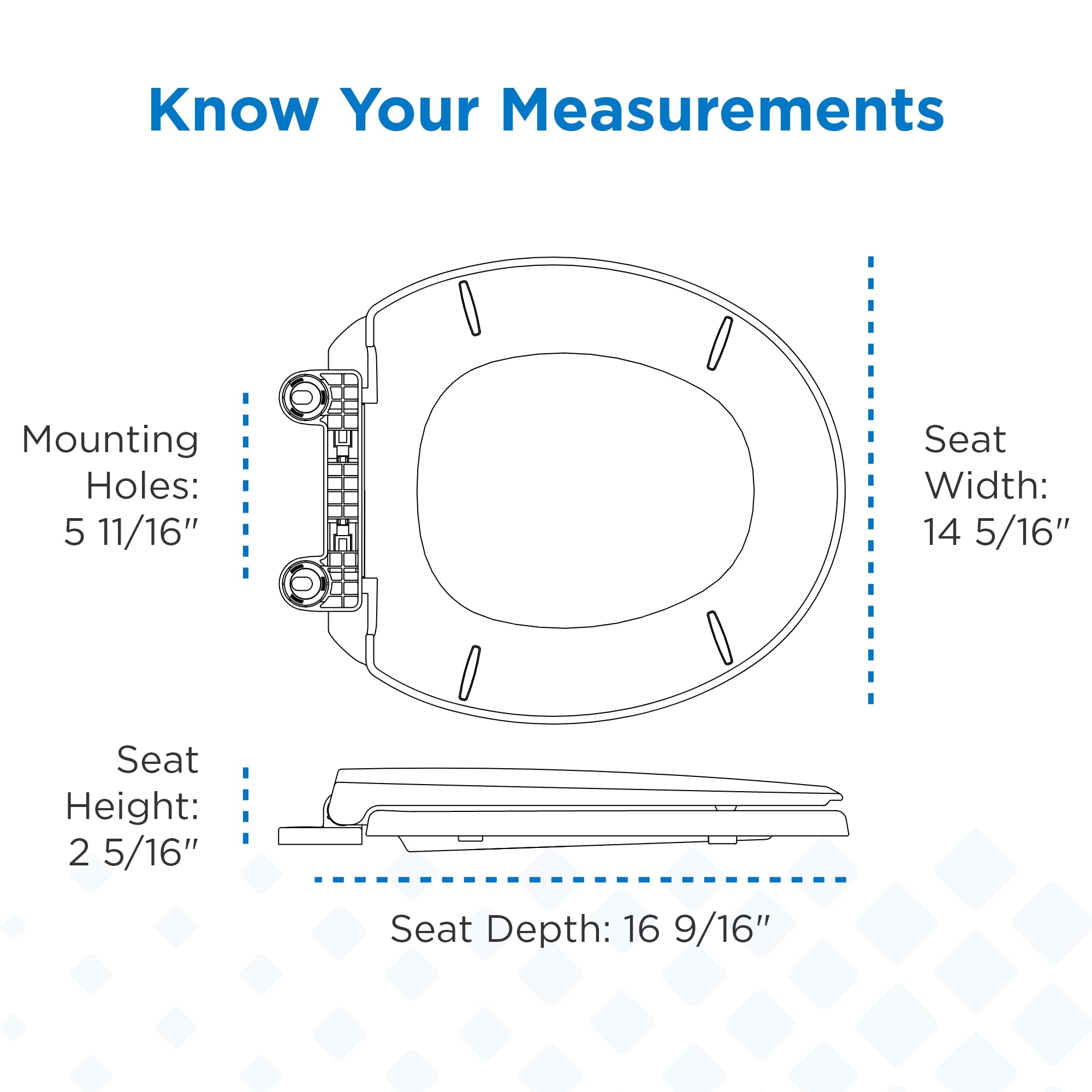 Round Front Toilet Seat with Cover