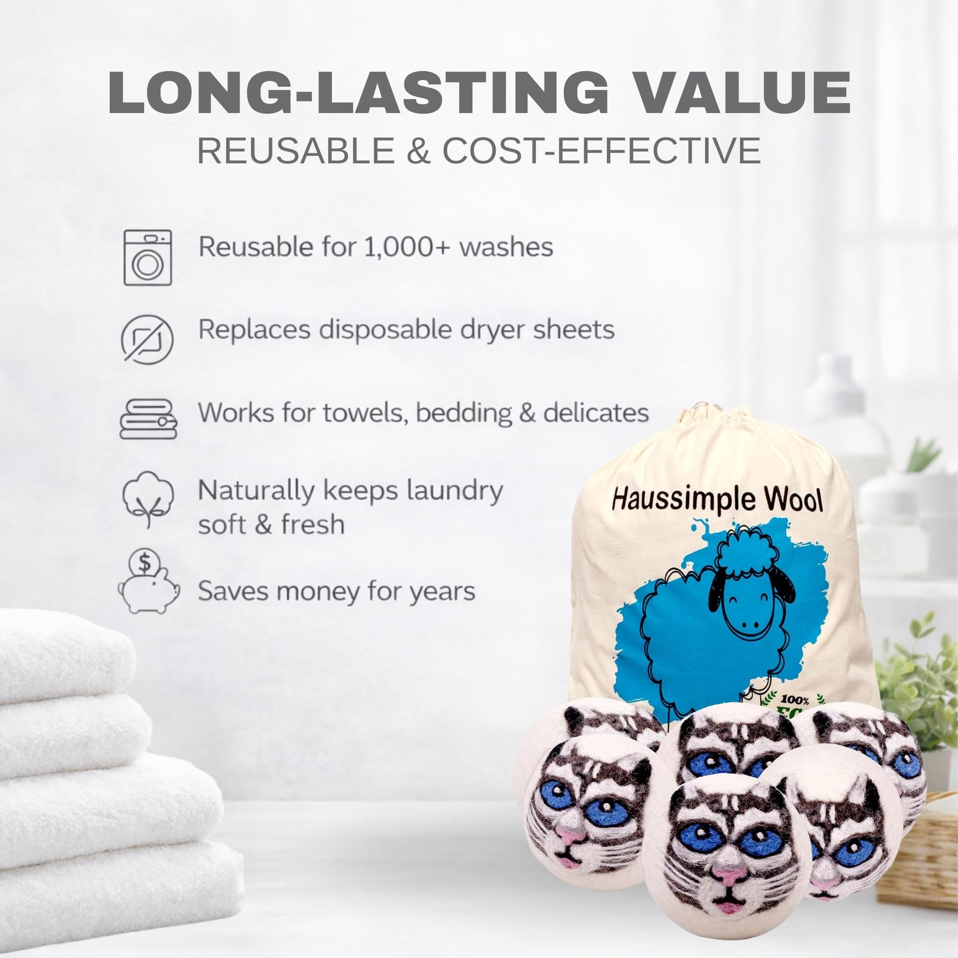 Wool Dryer Balls 6 (6 Count)