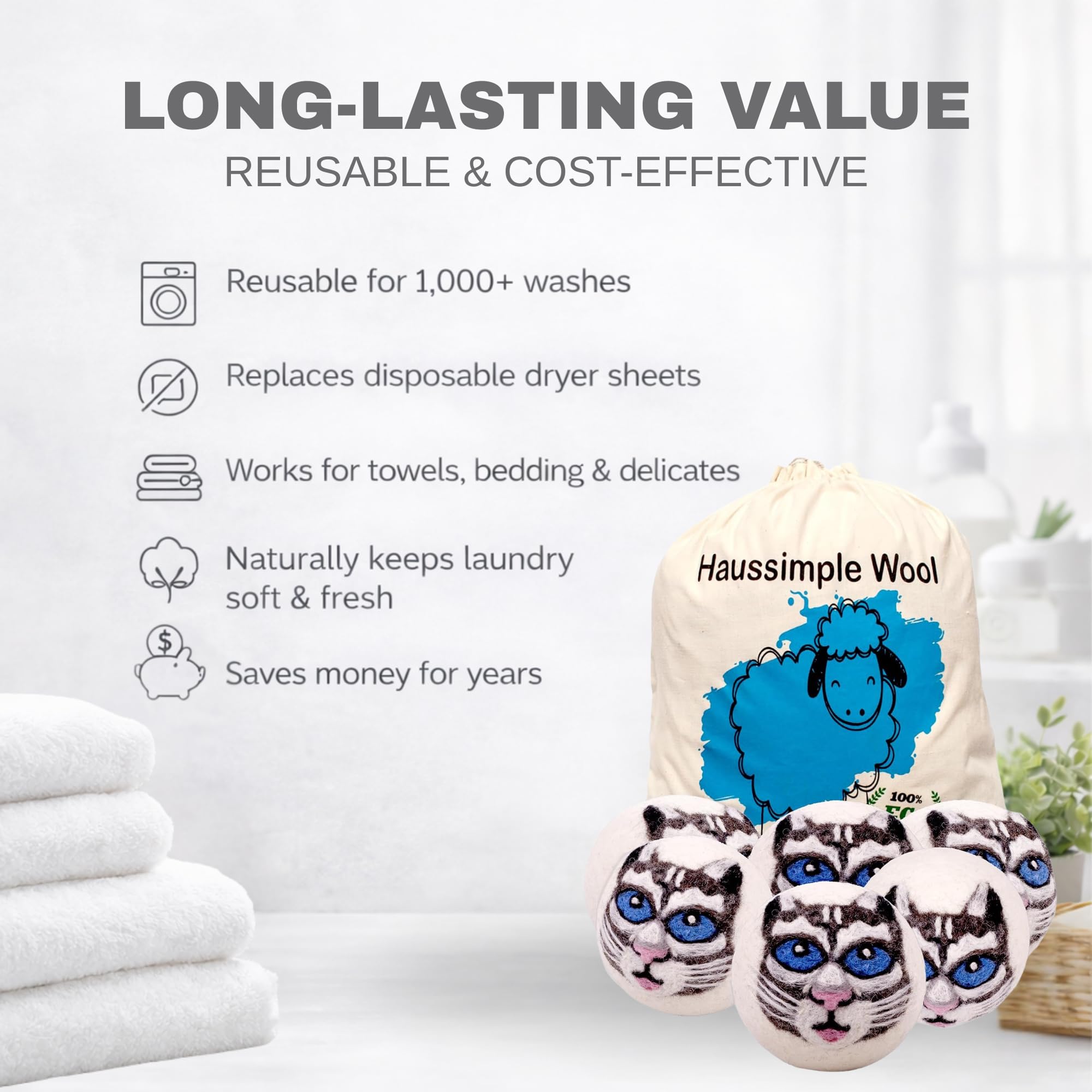 Wool Dryer Balls 6 (6 Count)
