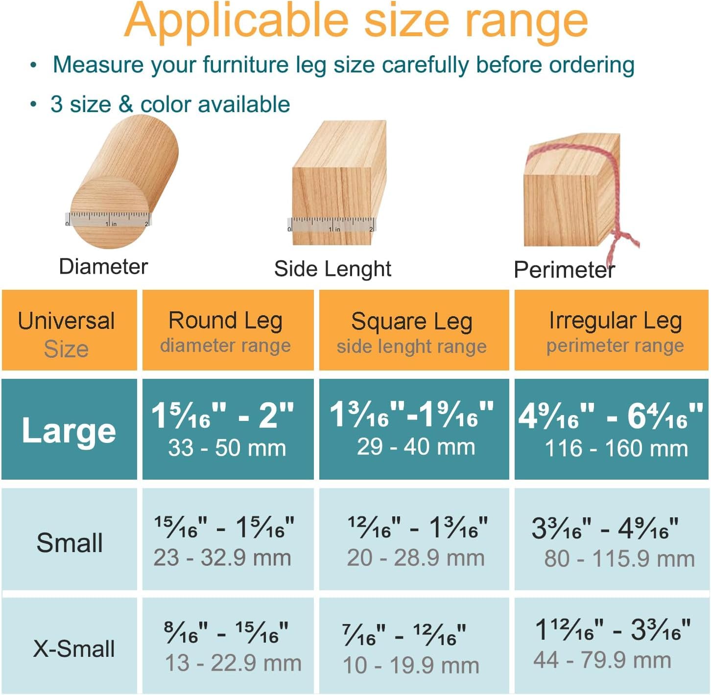 32 Pcs Silicone Chair Leg Floor Protectors for Hardwood Floors (32 Count)