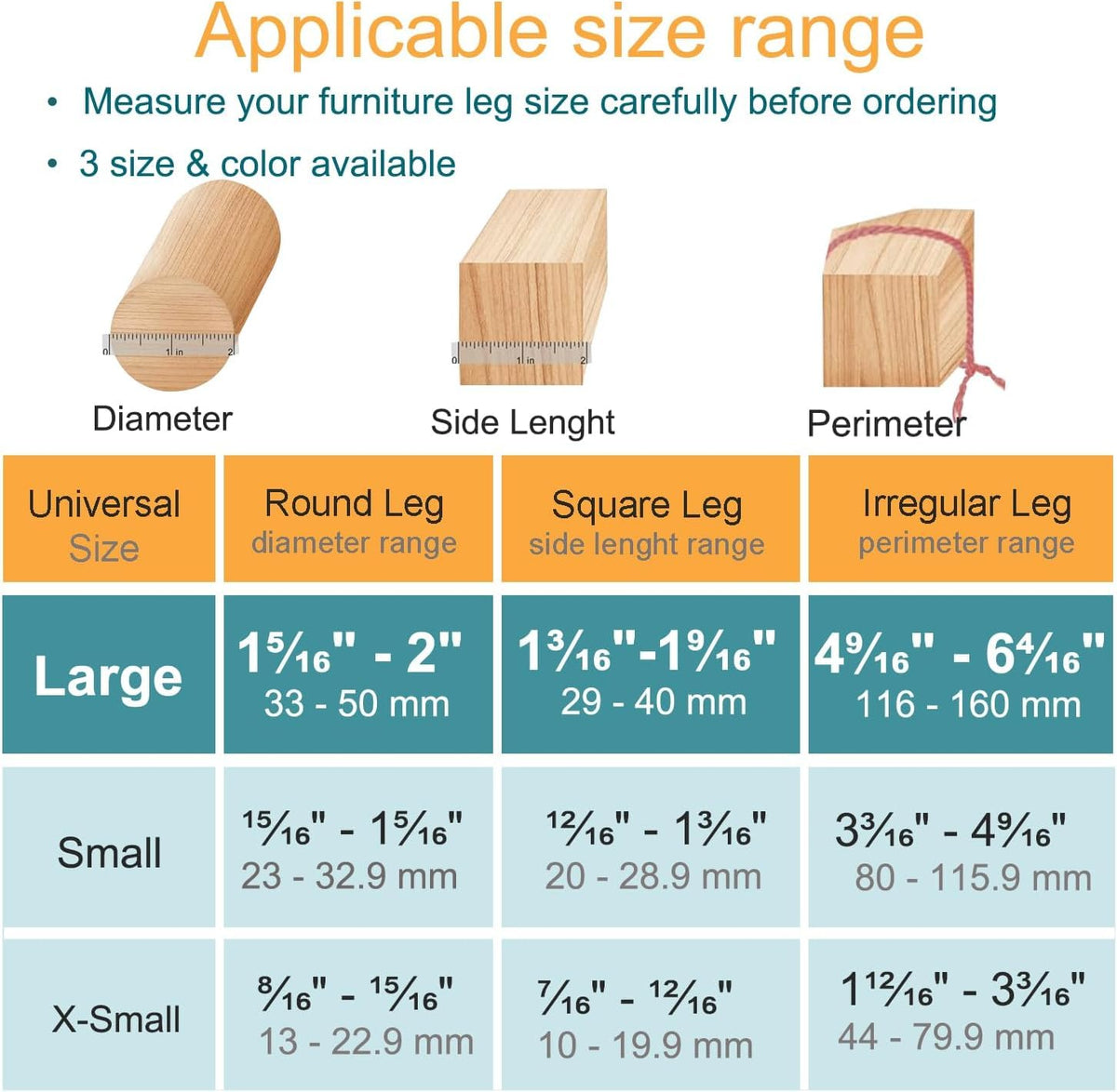 32 Pcs Chair Leg Floor Protectors for Hardwood Floors Black (32 Count)