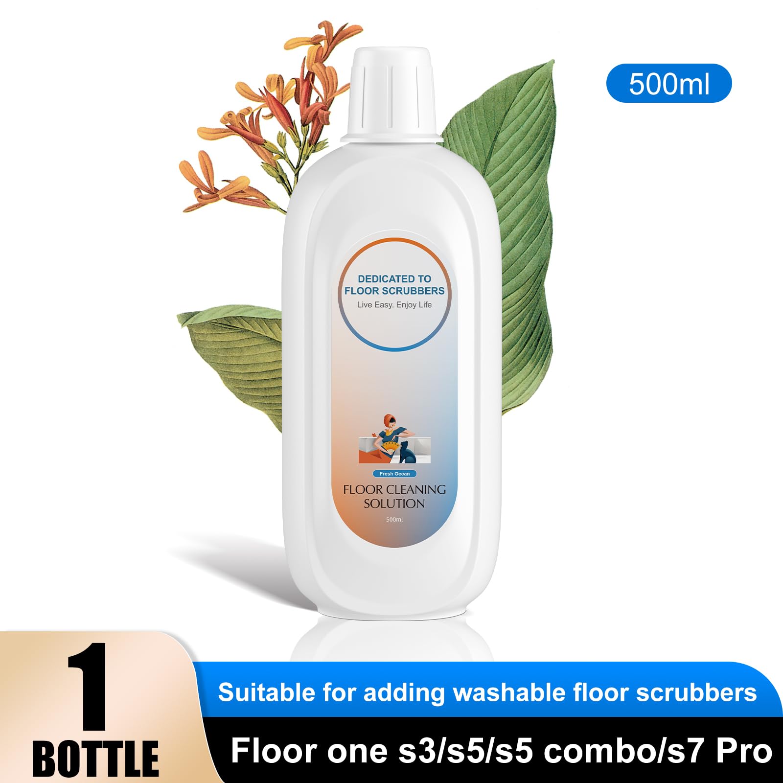 Floor Cleaning Solution Compatible With Tineco (17.63 Fl Oz)