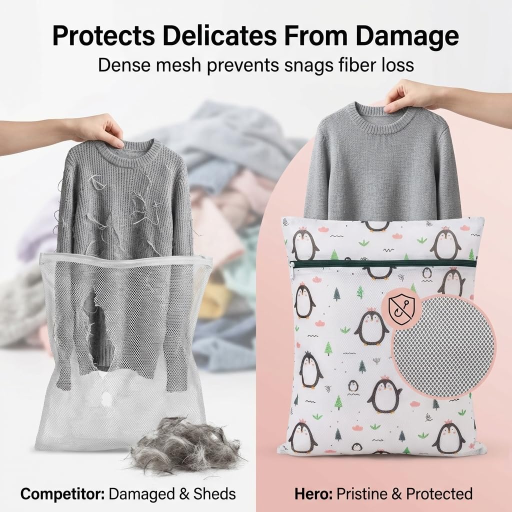 Mesh Laundry Bags for Delicates (5 Count)