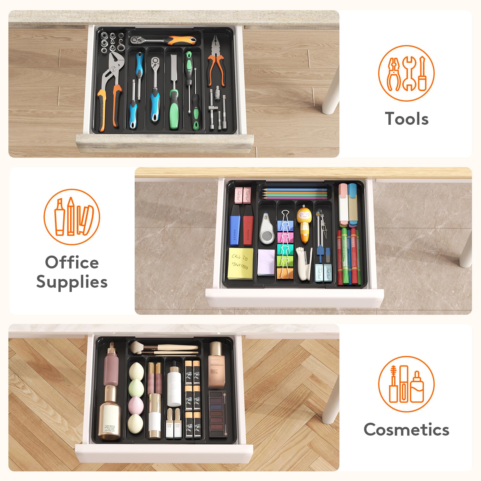 Silverware Organizer for Drawer