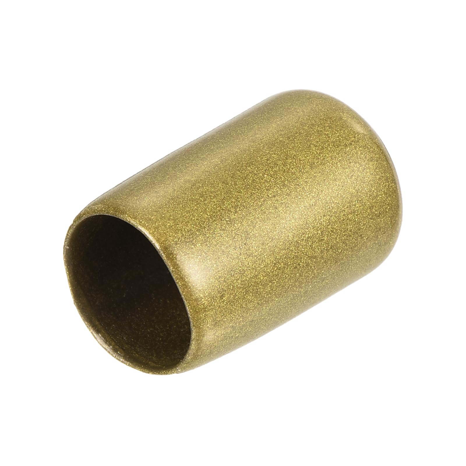 20pcs Rubber End Caps 13mm ID Vinyl Round Tube Bolt Cap Cover Thread Protectors Gold