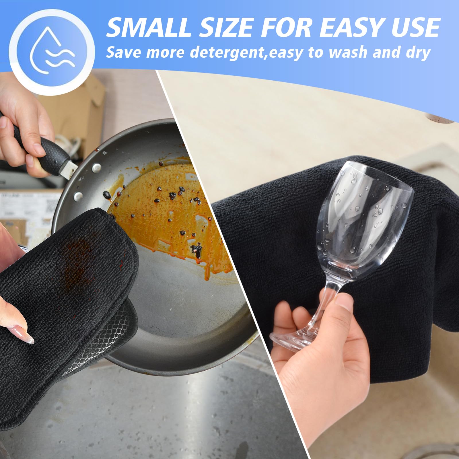 Dish Cloths for Washing Dishes with Scrub Side (18 Count)