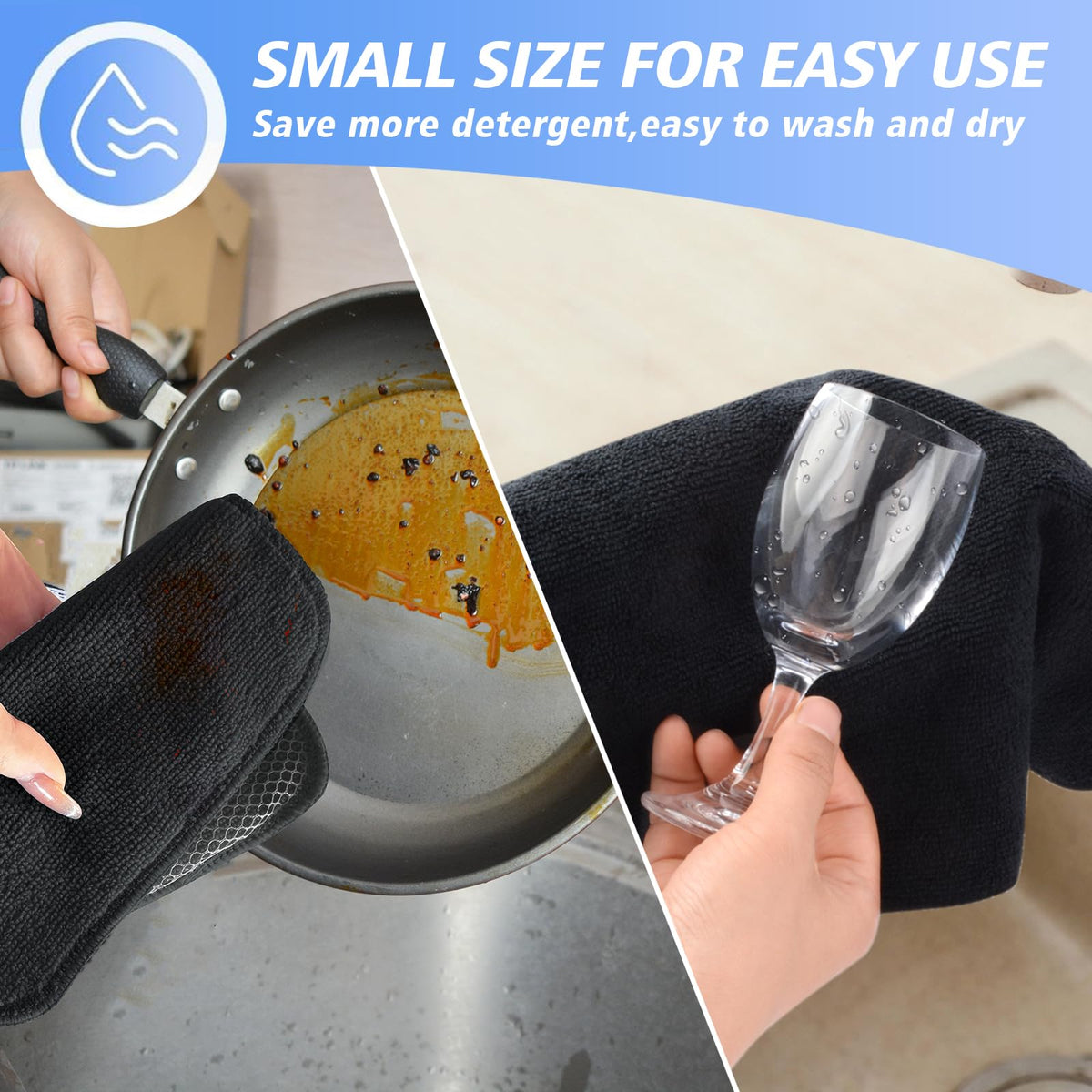 Dish Cloths for Washing Dishes with Scrub Side (12 Count)
