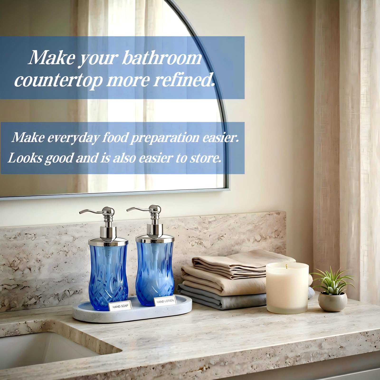 2 Pack 9Oz Blue Soap Dispenser (2 Count)