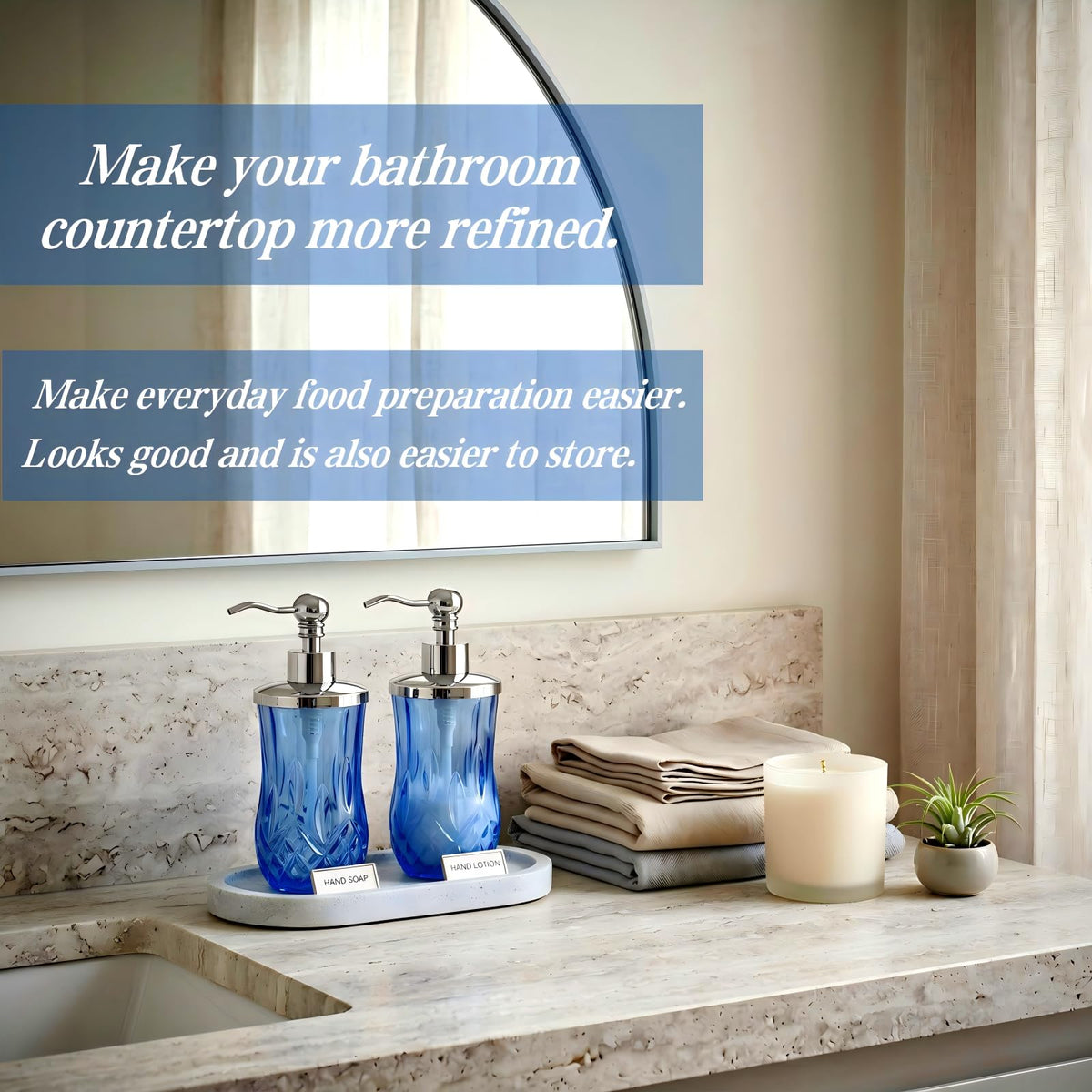 2 Pack 9Oz Blue Soap Dispenser (2 Count)