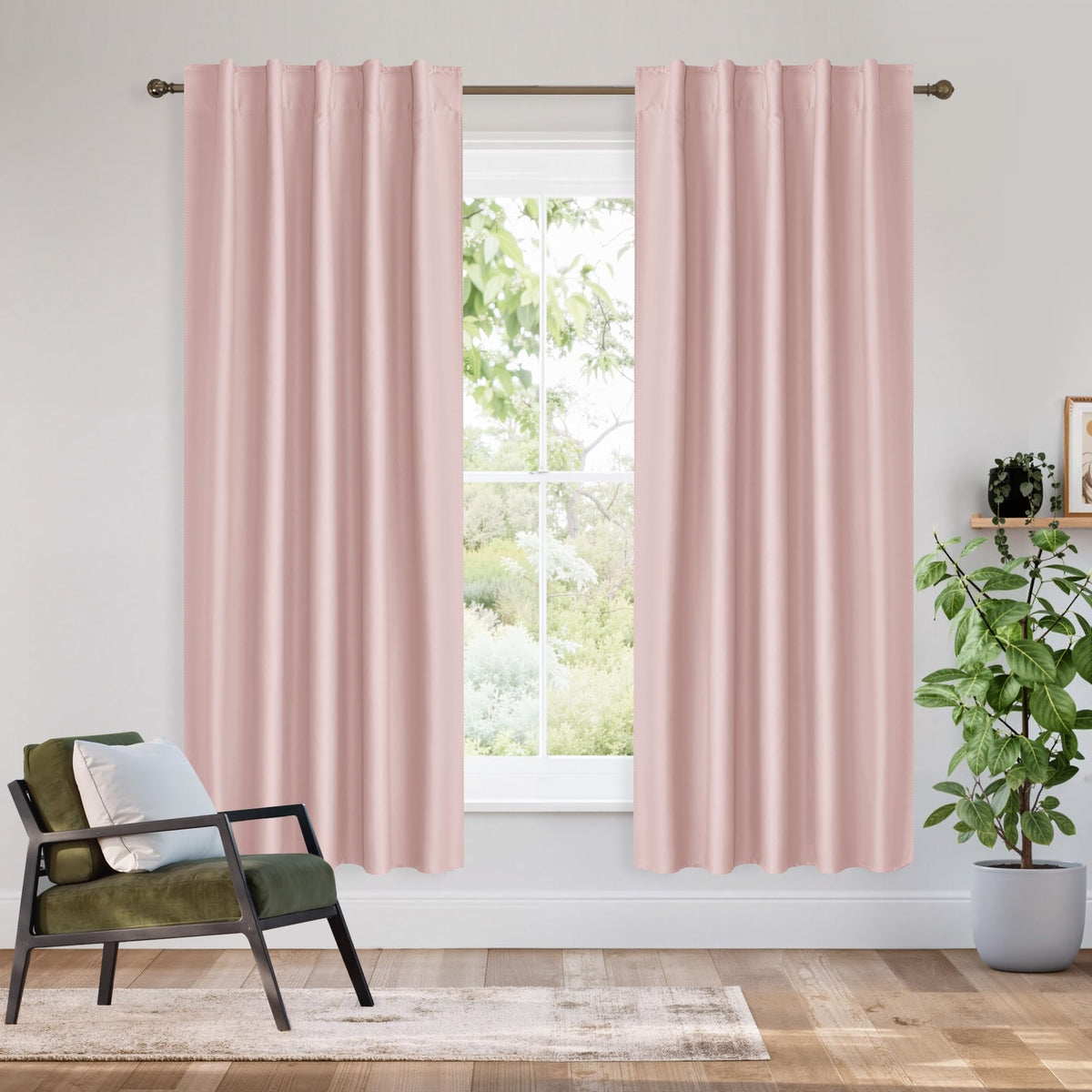 Bedroom Blackout Curtains 72 inches Long (2 Count)