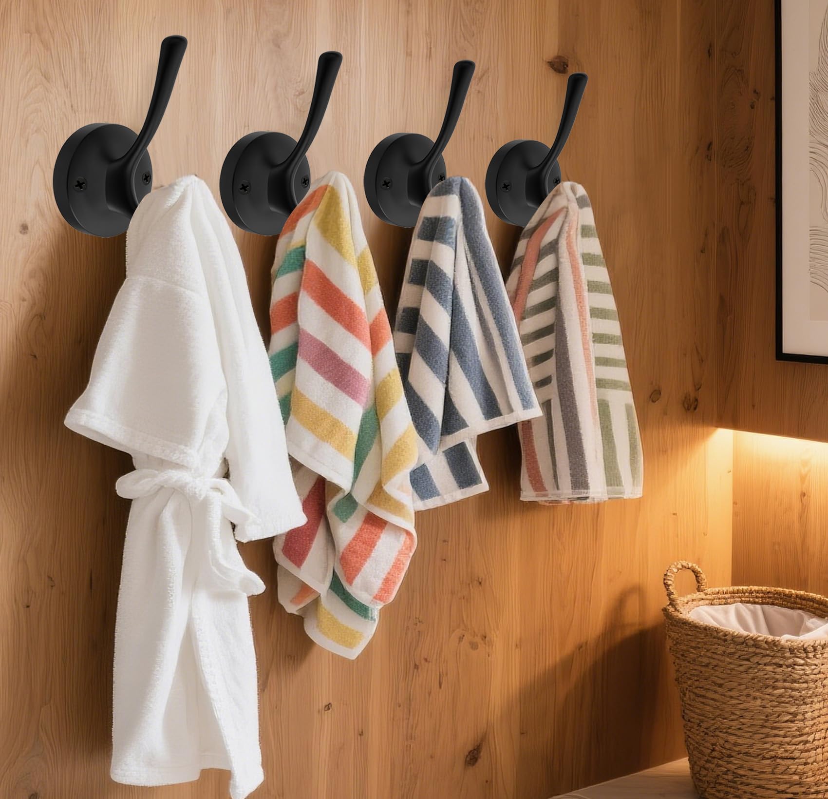 Matte Black Wall Hooks