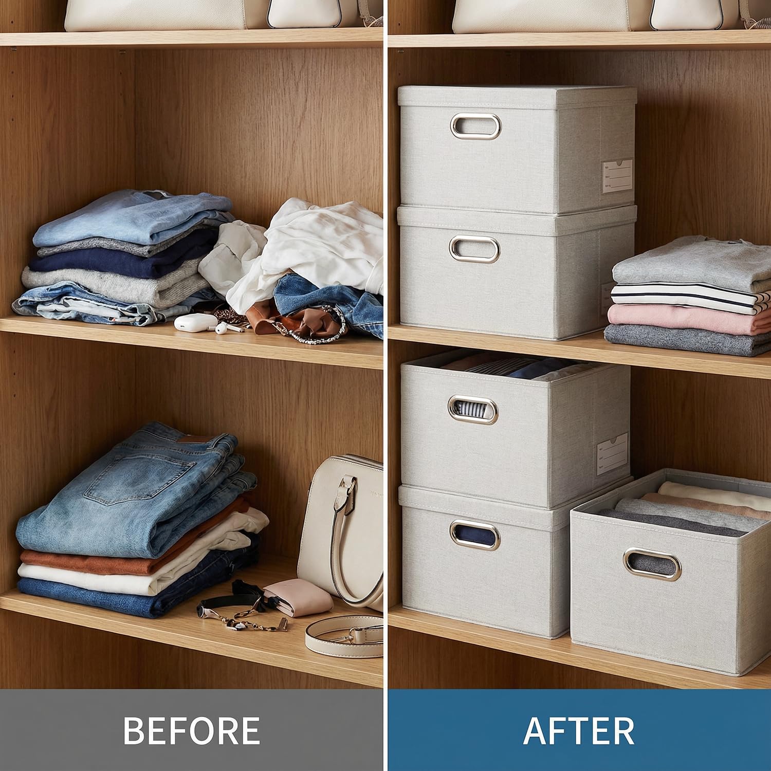 Storage Bins with Lids [3 (3 Count)