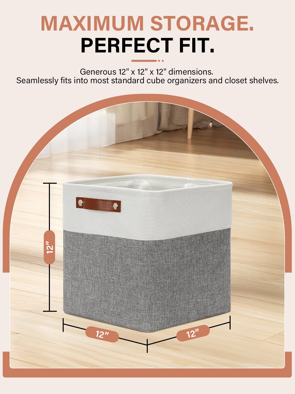Set of 4 Storage Cubes Baskets for Organizing (4 Count)