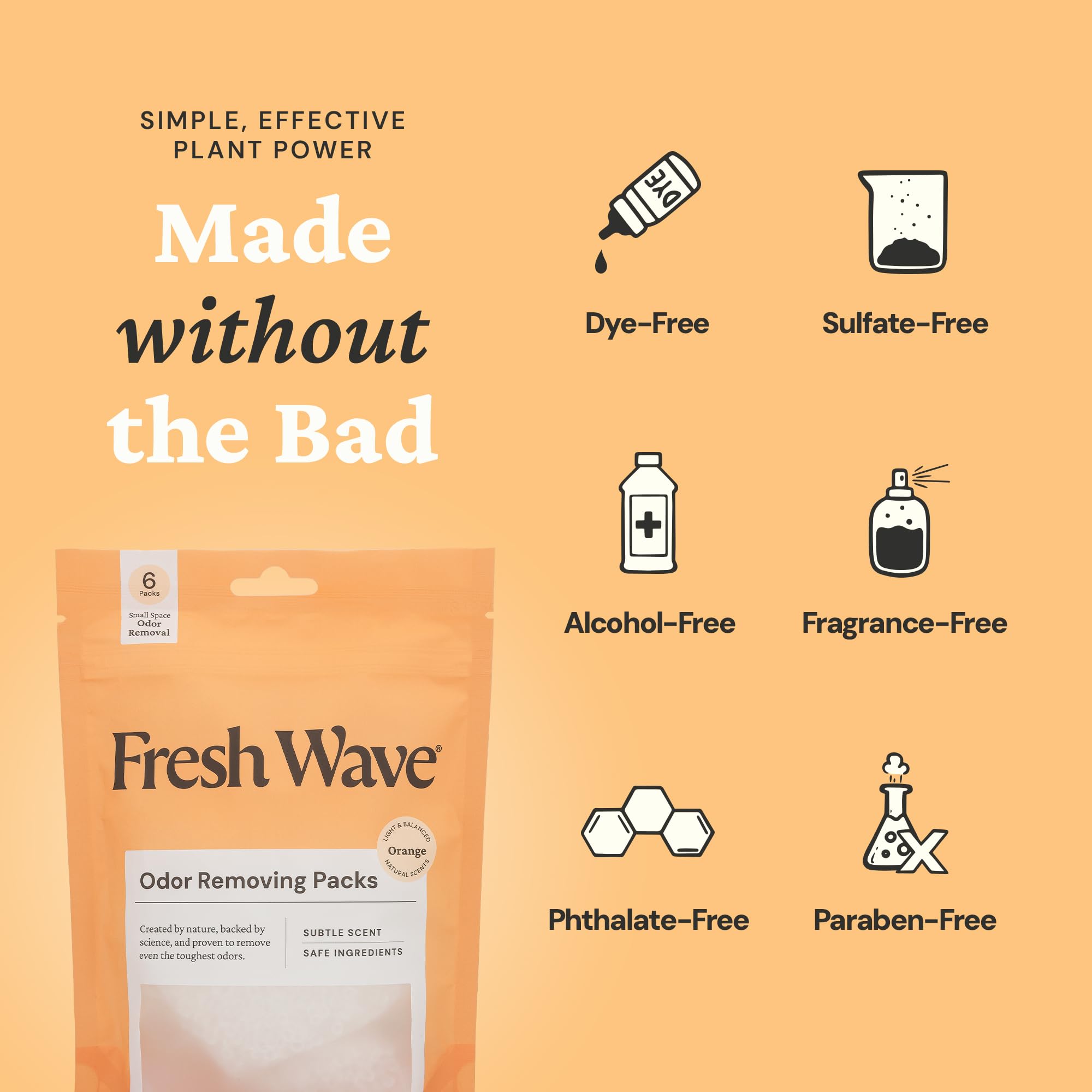 Odor Eliminating Packs (6 Count)