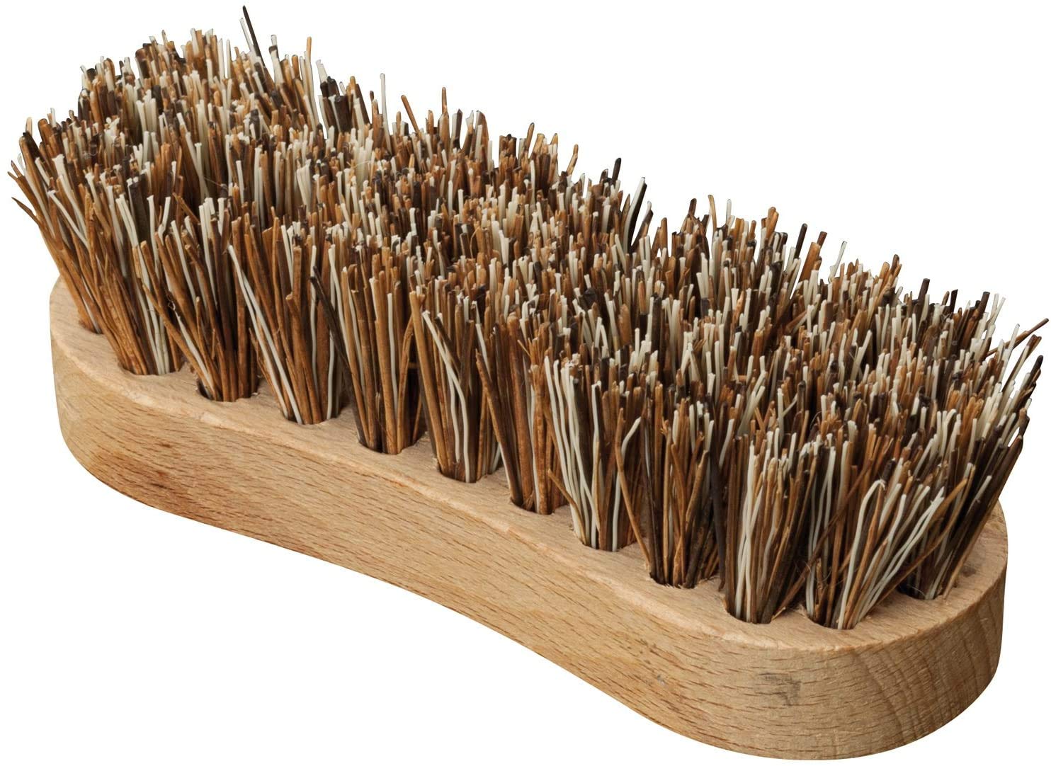 Oyster Scrub Brush with Union Fiber Bristles and Untreated Beechwood Handle