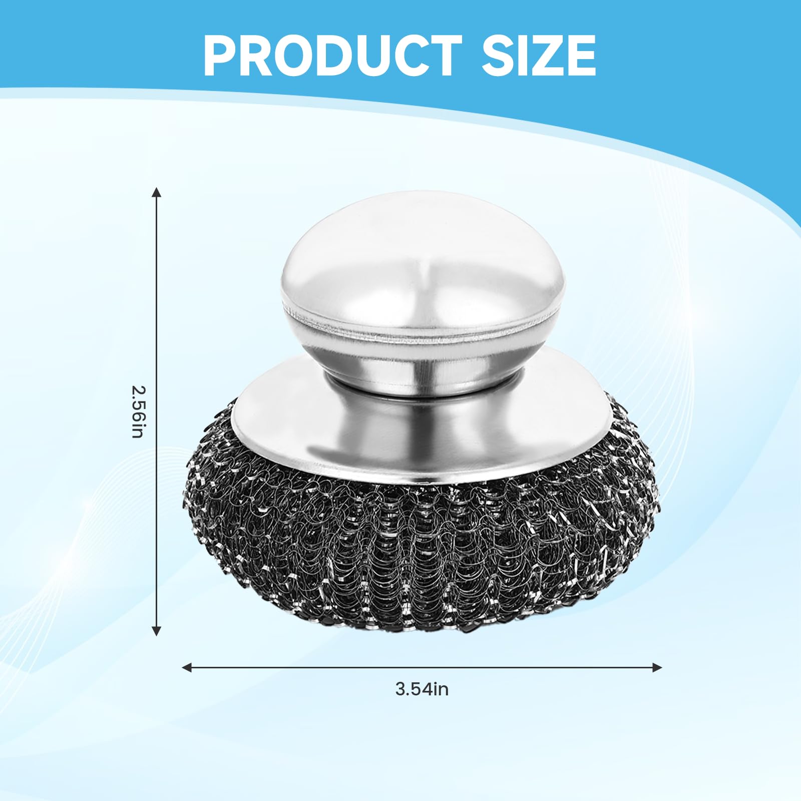 6Pcs Steel Wool Scrubber (6 Count)